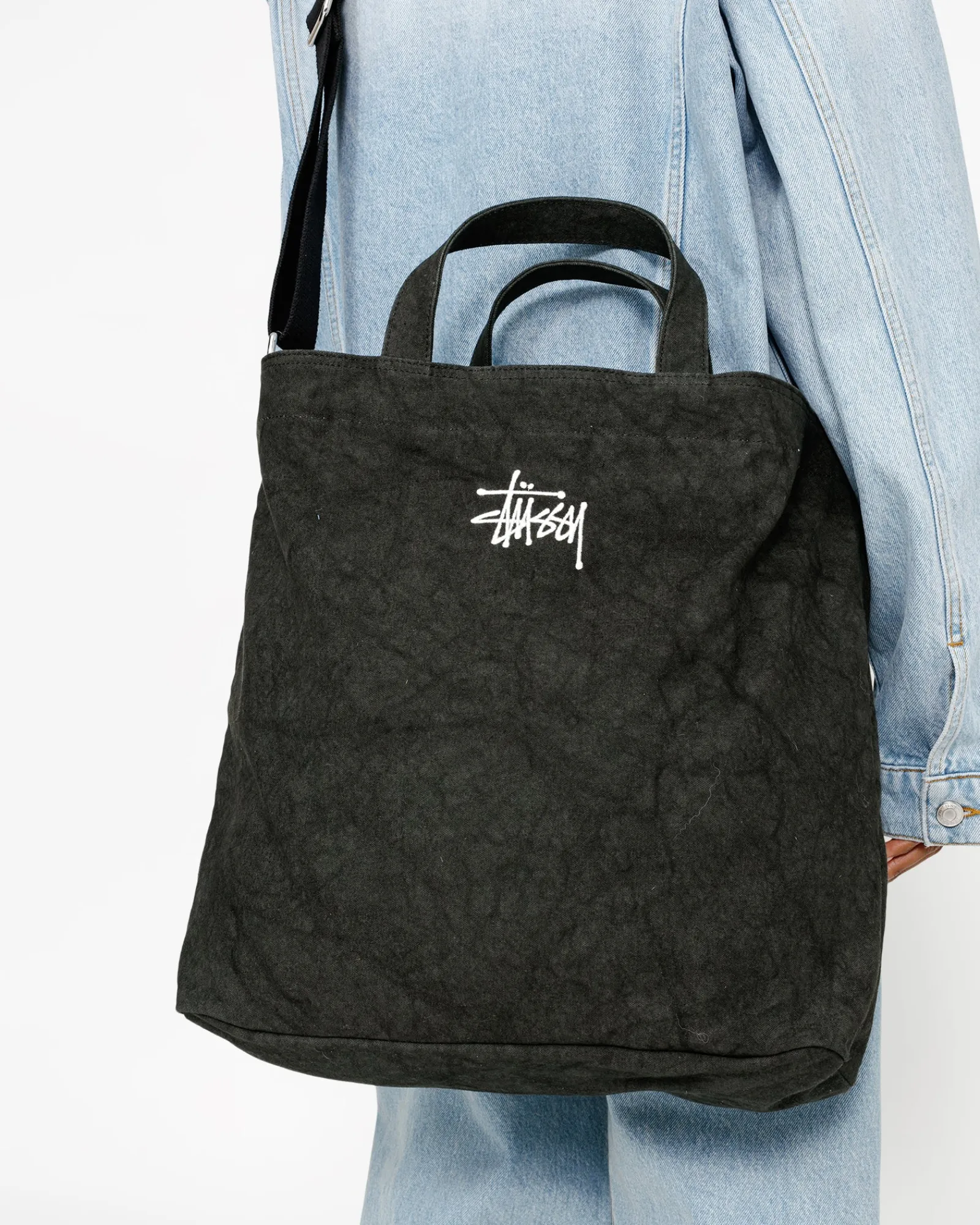 Accessories>Stüssy CANVAS CROSSBODY BAG Washed Black