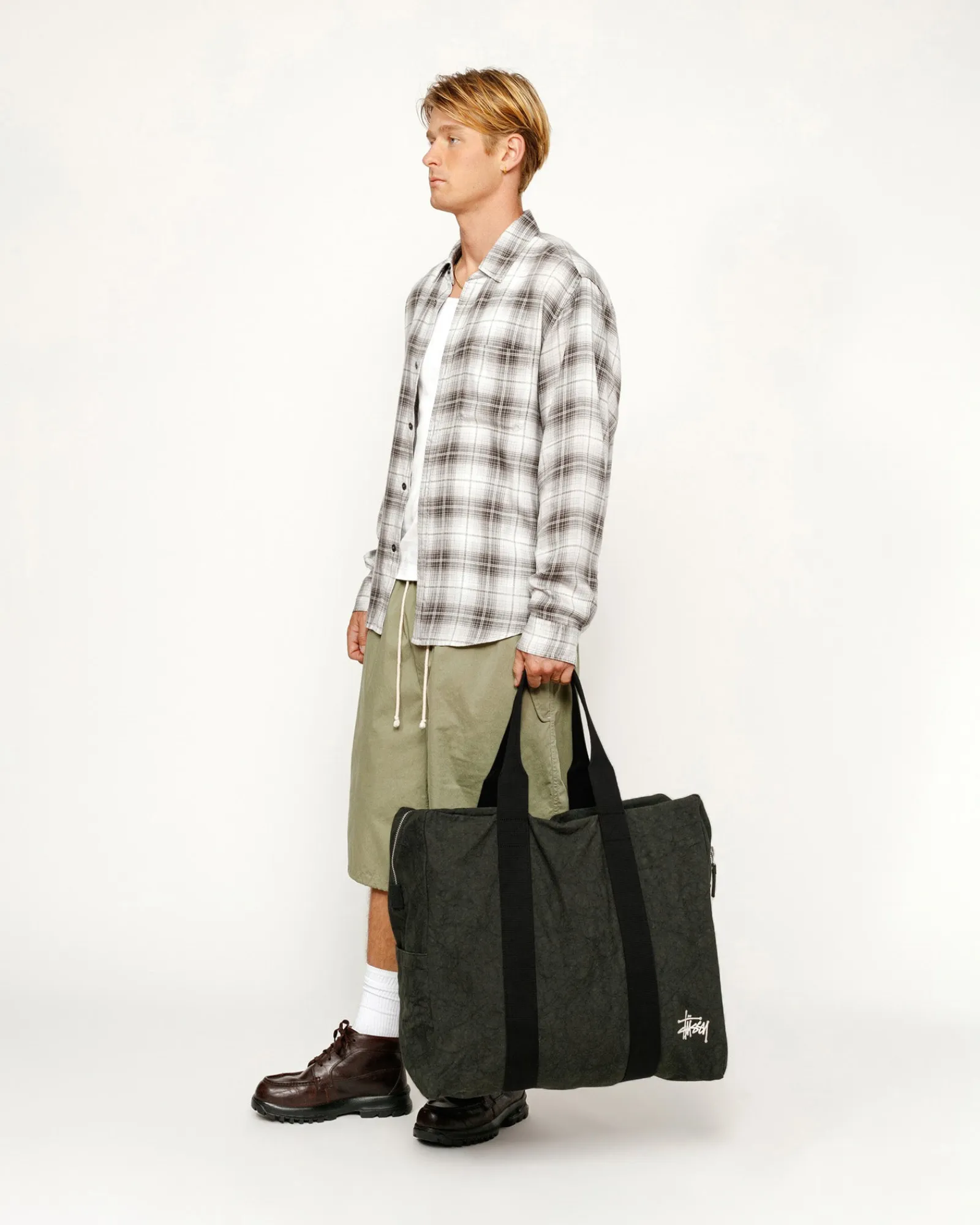 Accessories>Stüssy CANVAS FLIGHT BAG Washed Black