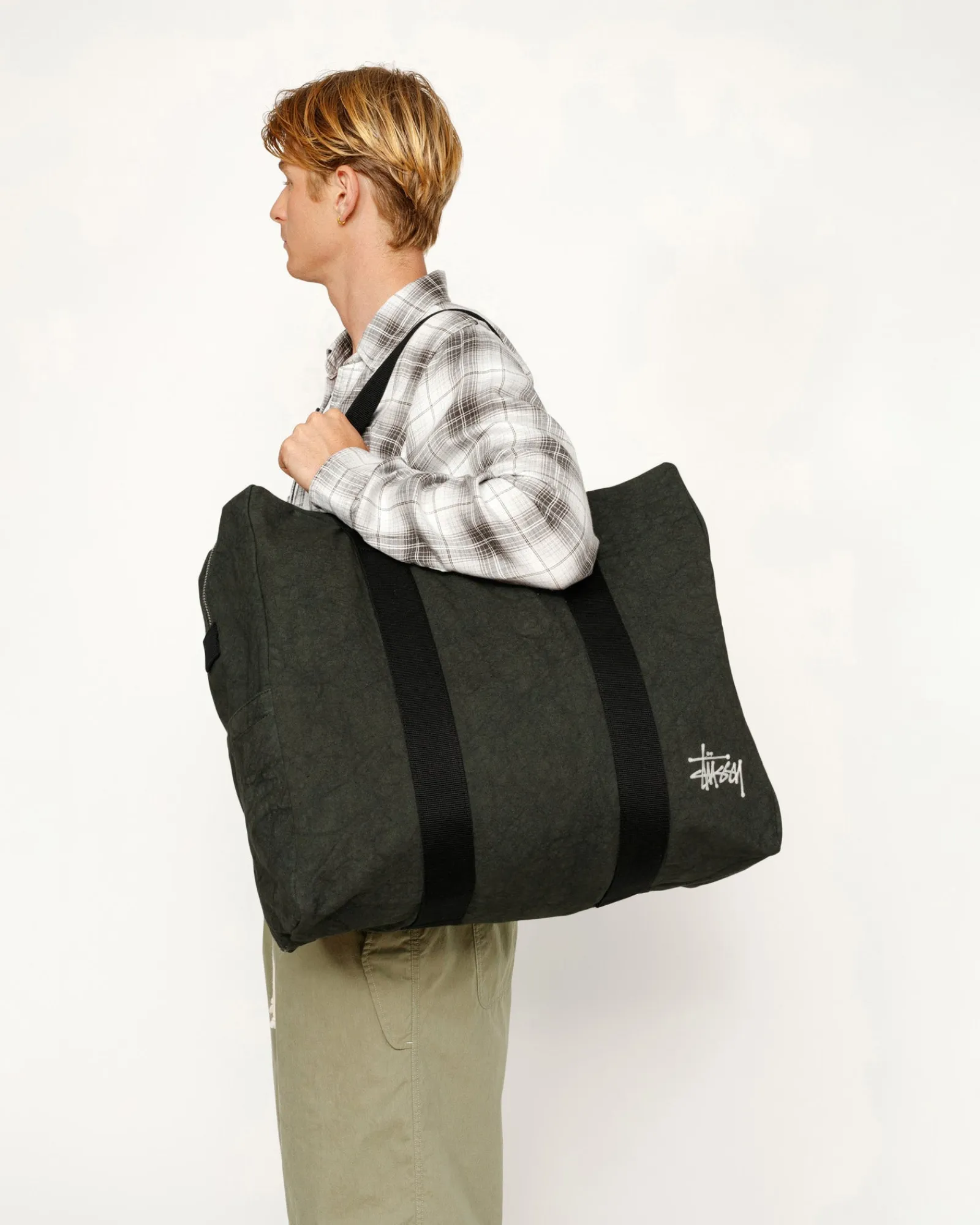 Accessories>Stüssy CANVAS FLIGHT BAG Washed Black