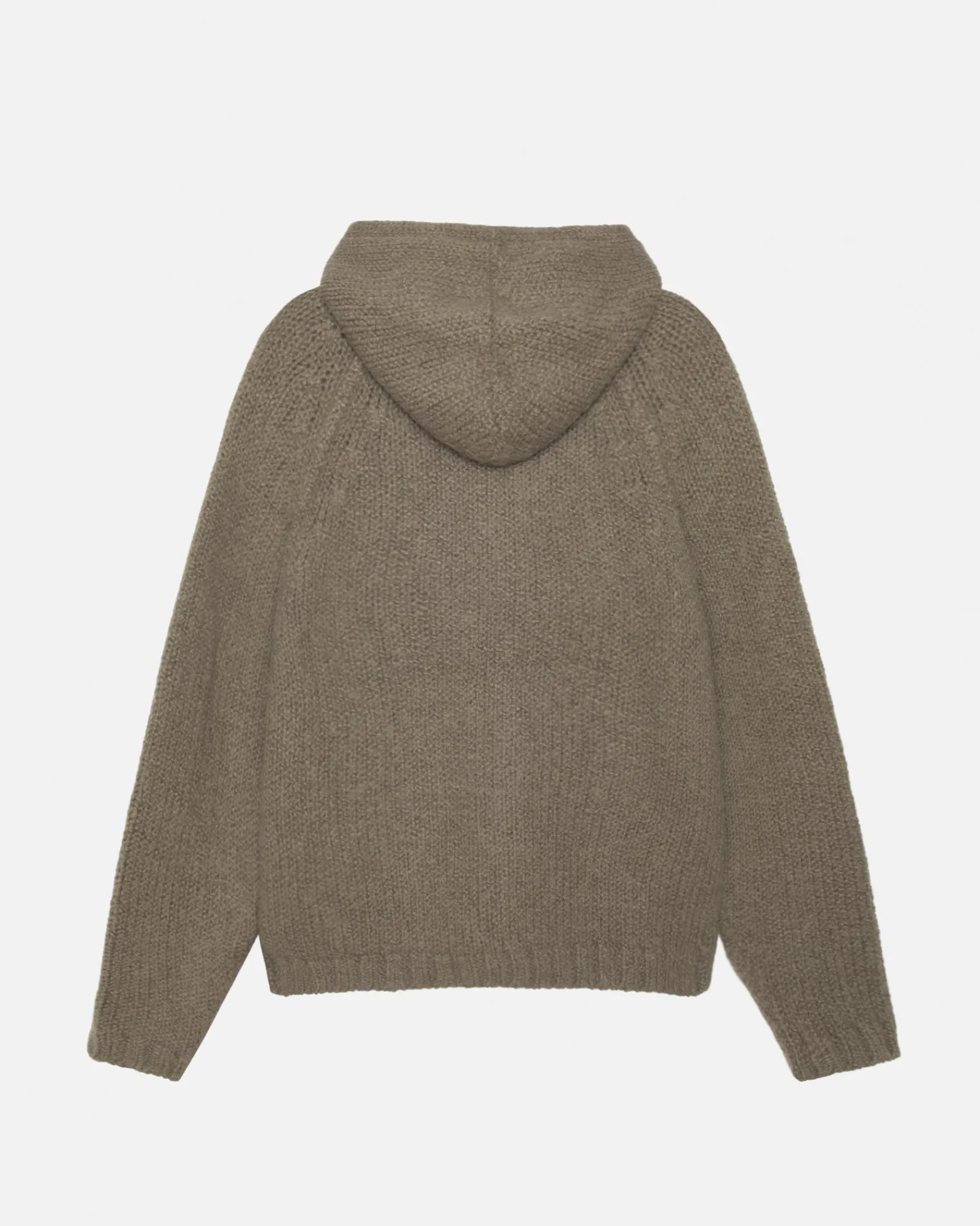 Knits>Stüssy CHUNKY KNIT ZIP HOODIE Fossil