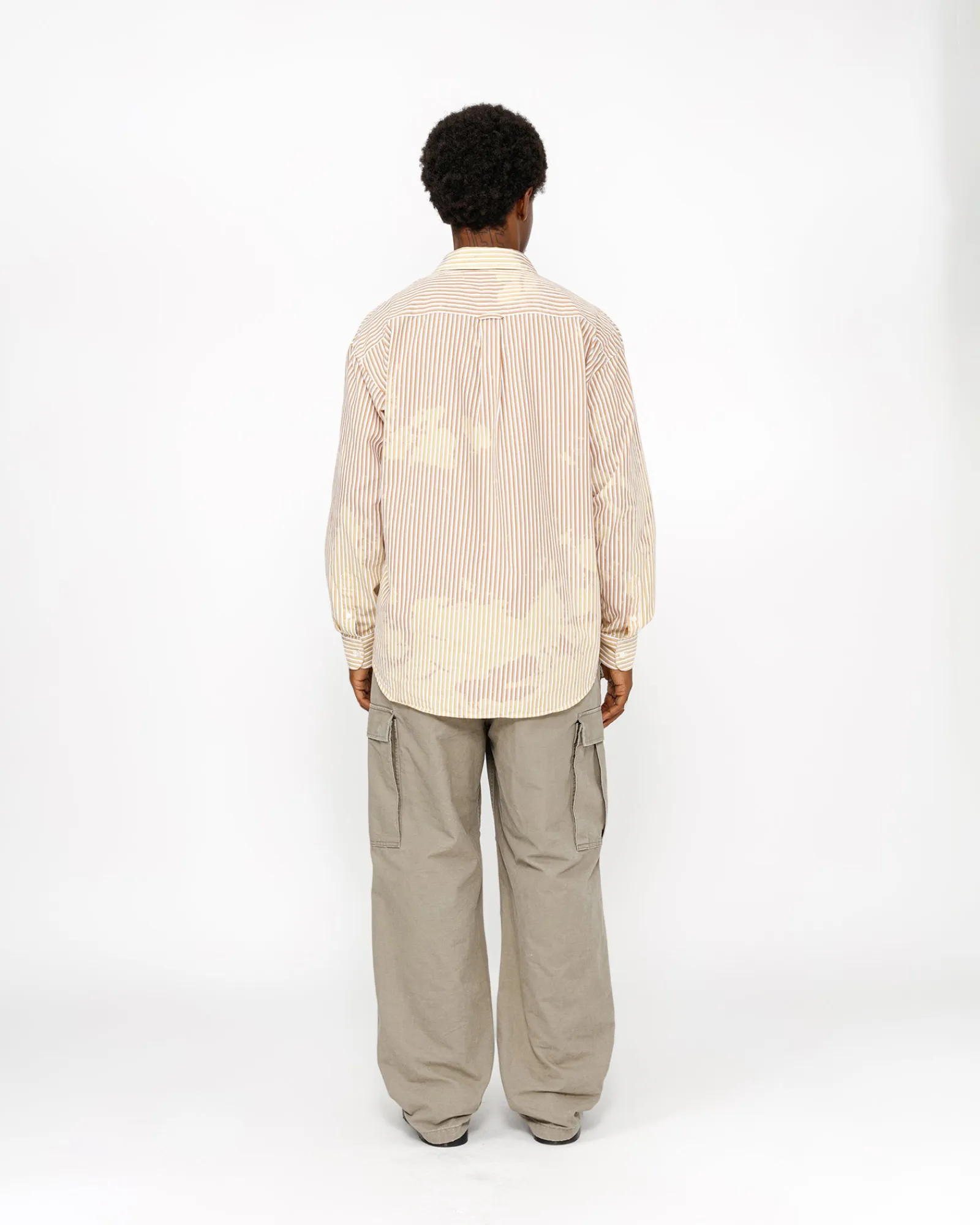 Shirts>Stüssy CLASSIC LS SHIRT BLEACHED POPLIN Tan