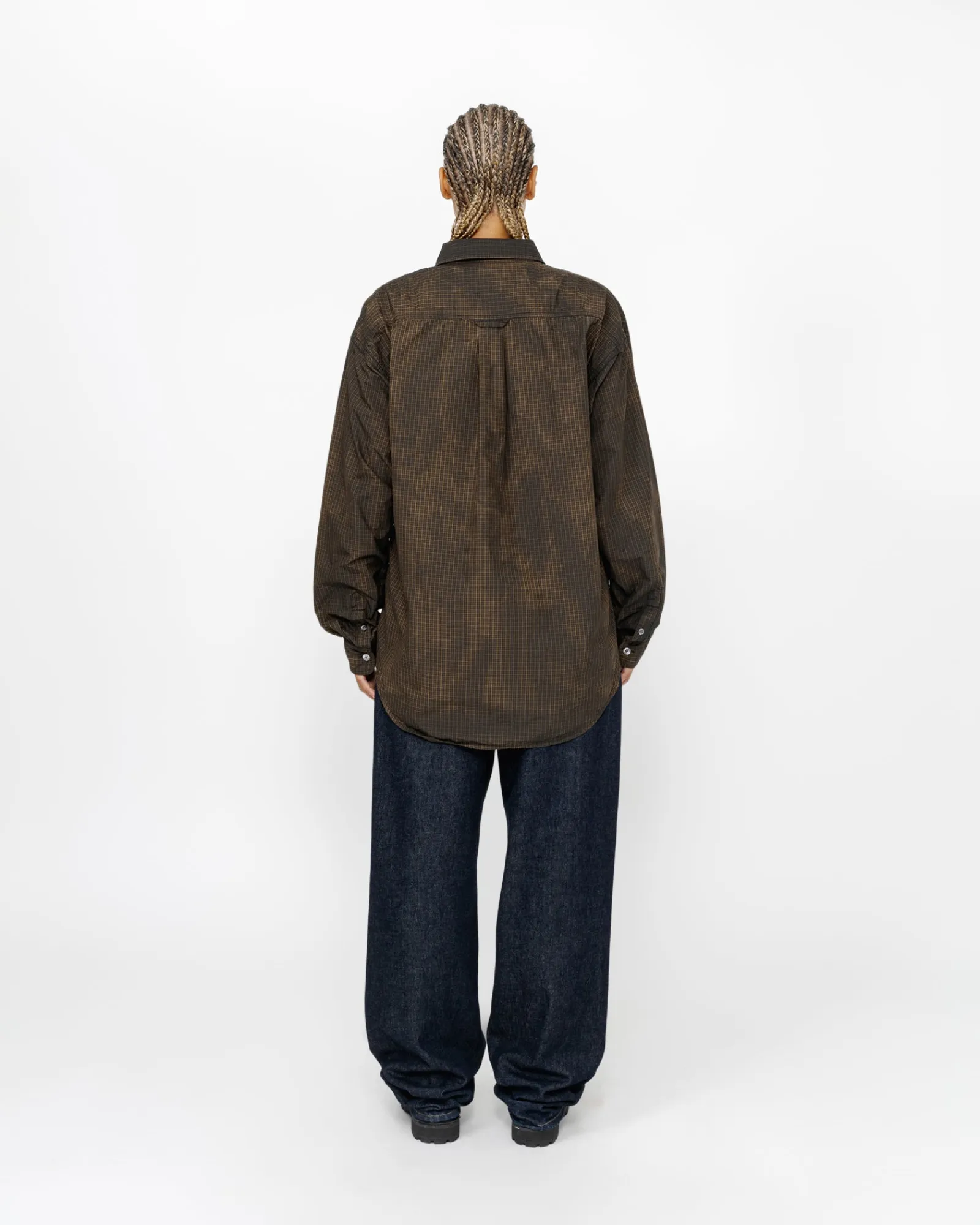 Shirts>Stüssy CLASSIC LS SHIRT SPRAYED Tan