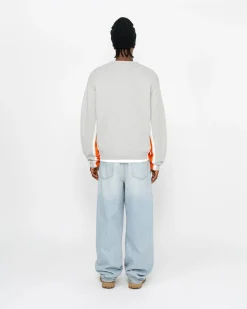 Knits>Stüssy CONTRAST STRIPE CREW Heather