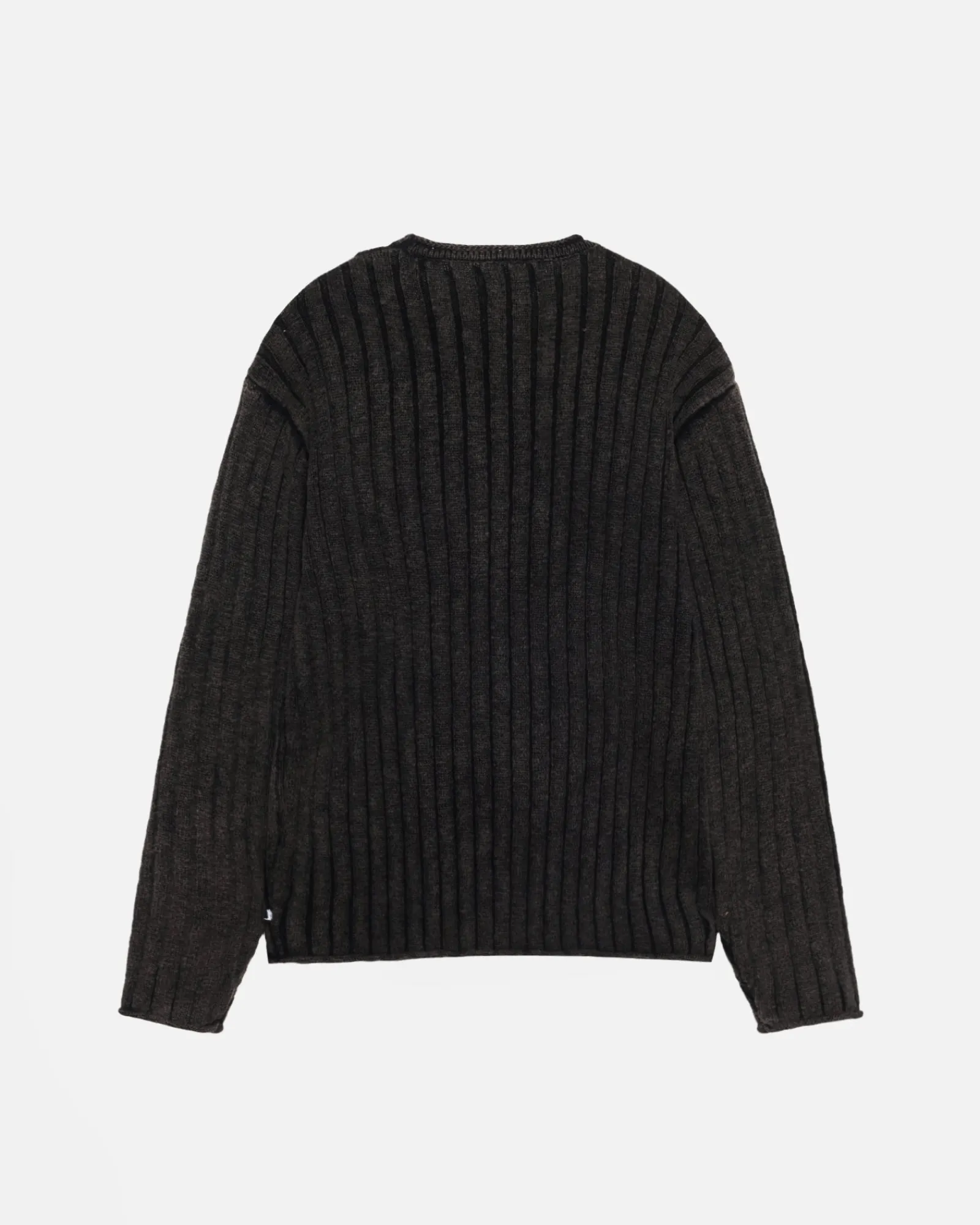 Knits>Stüssy COTTON SLUB RIB CREW Black