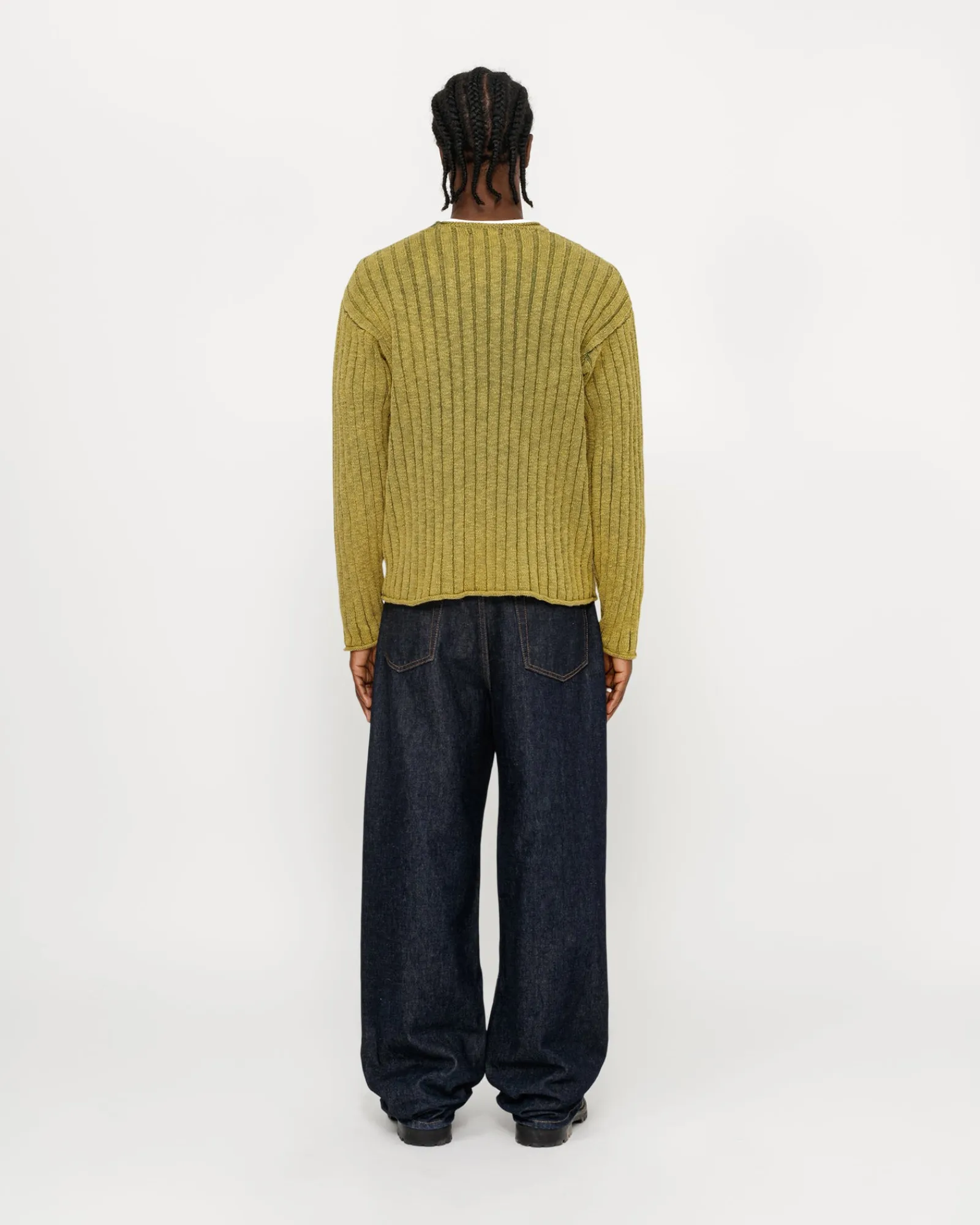 Knits>Stüssy COTTON SLUB RIB CREW Green