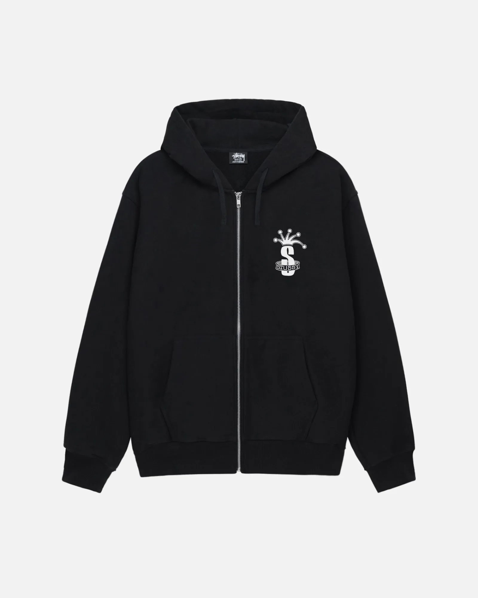 Hoodies>Stüssy CROWN BAND ZIP HOODIE Black