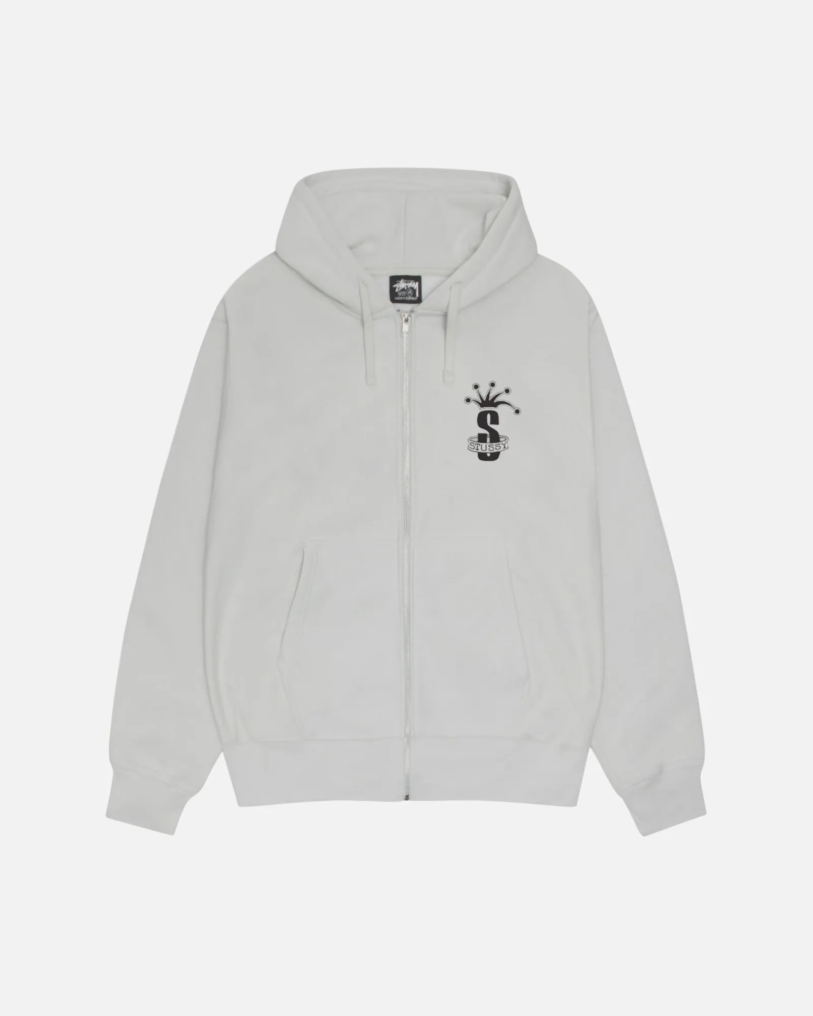 Hoodies>Stüssy CROWN BAND ZIP HOODIE Fog