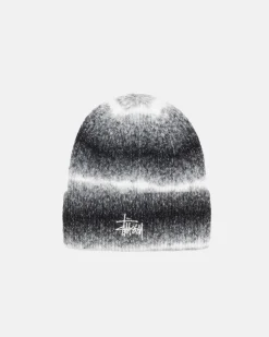 Headwear>Stüssy CUFF BEANIE KNIT STRIPE Black