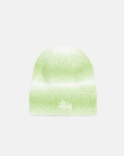 Headwear>Stüssy CUFF BEANIE KNIT STRIPE Lime