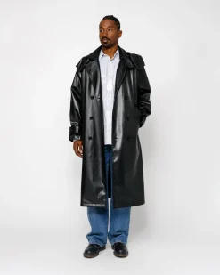 Outerwear>Stüssy DOUBLE BREASTED TRENCH Black