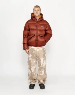 Outerwear>Stüssy DOWN PARKA MICRO RIPSTOP Brick
