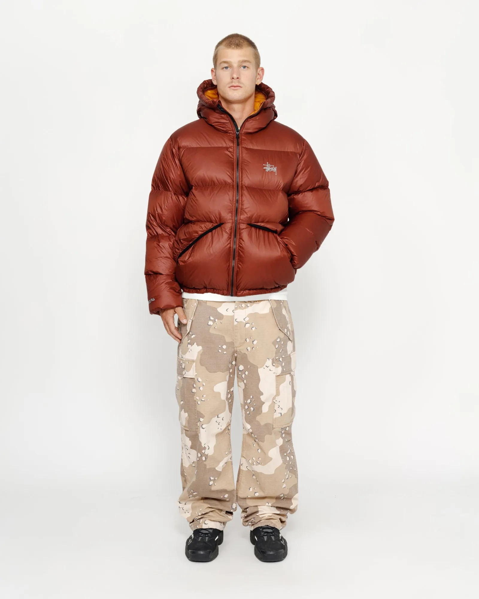 Outerwear>Stüssy DOWN PARKA MICRO RIPSTOP Brick