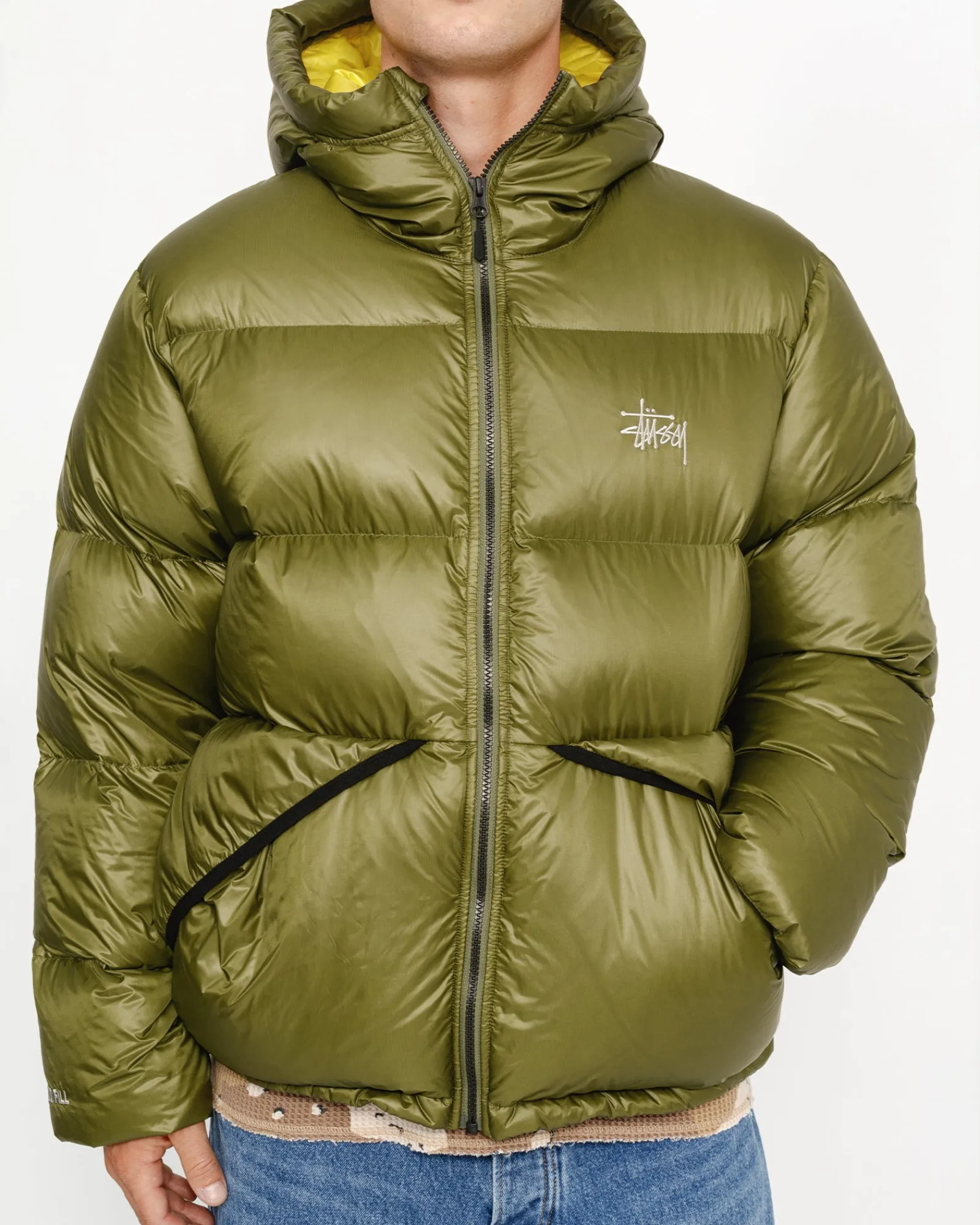 Outerwear>Stüssy DOWN PARKA MICRO RIPSTOP Olive
