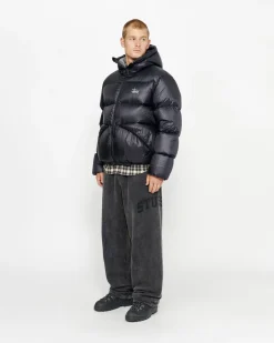 Outerwear>Stüssy DOWN PARKA MICRO RIPSTOP Phantom Black