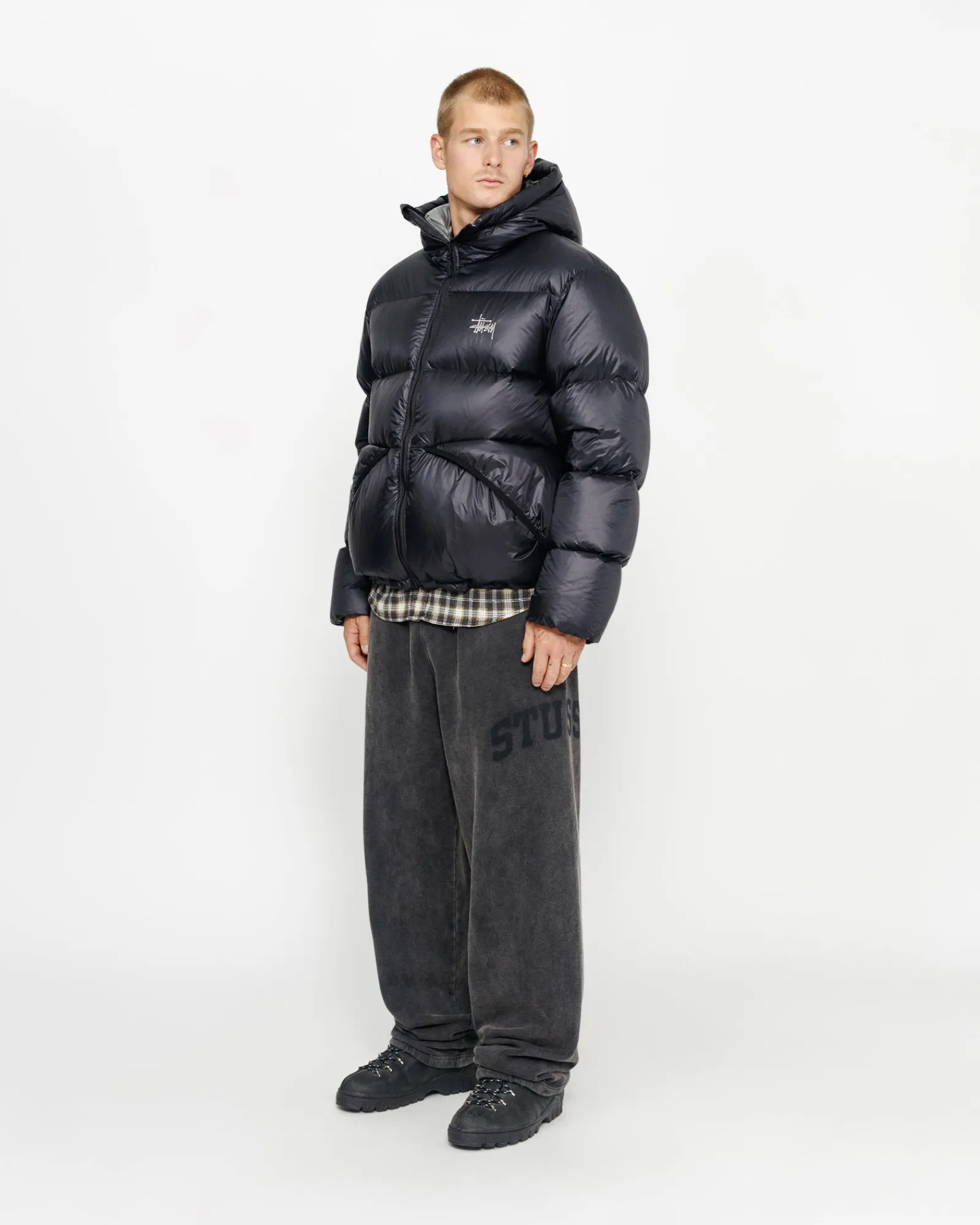 Outerwear>Stüssy DOWN PARKA MICRO RIPSTOP Phantom Black