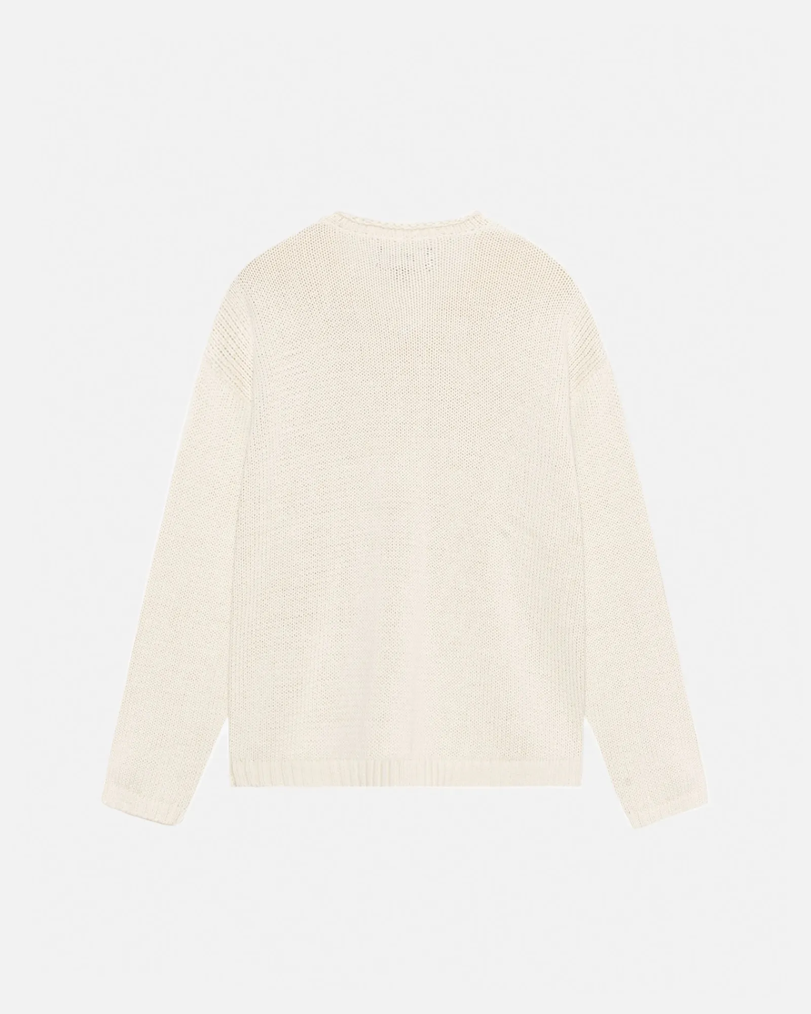 Knits>Stüssy EMBROIDERED V-NECK LOGO SWEATER Natural