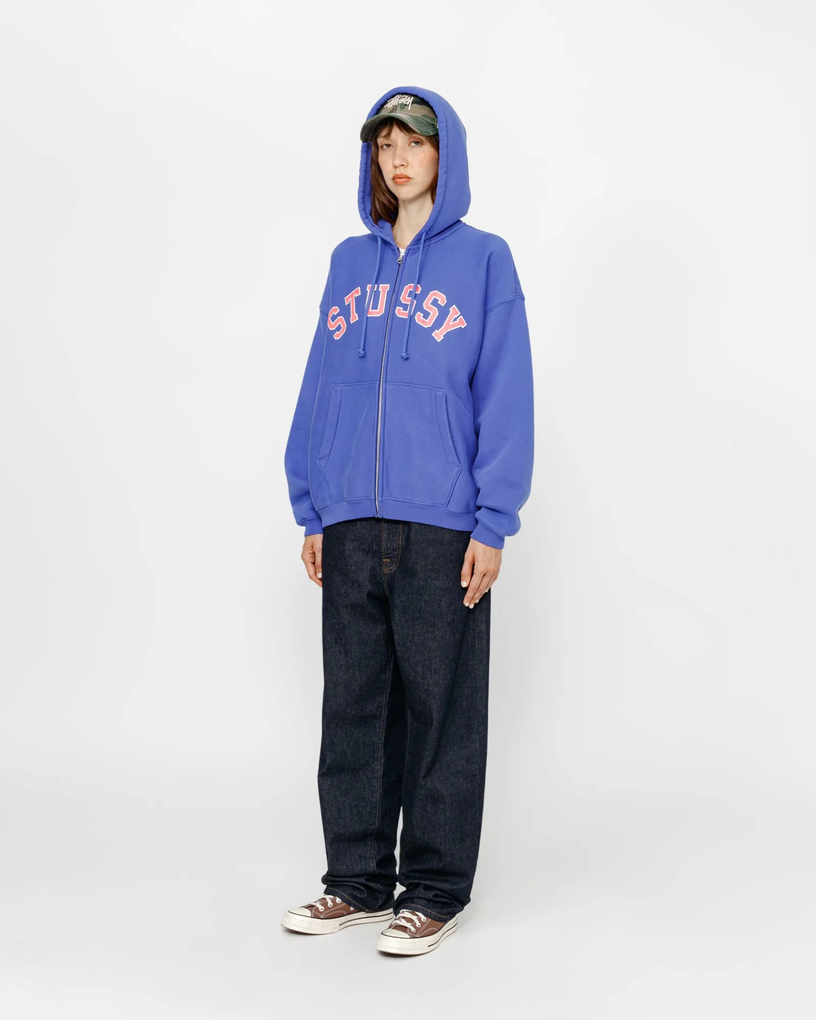 Hoodies>Stüssy FADED GRAPHIC ZIP HOODIE Purple