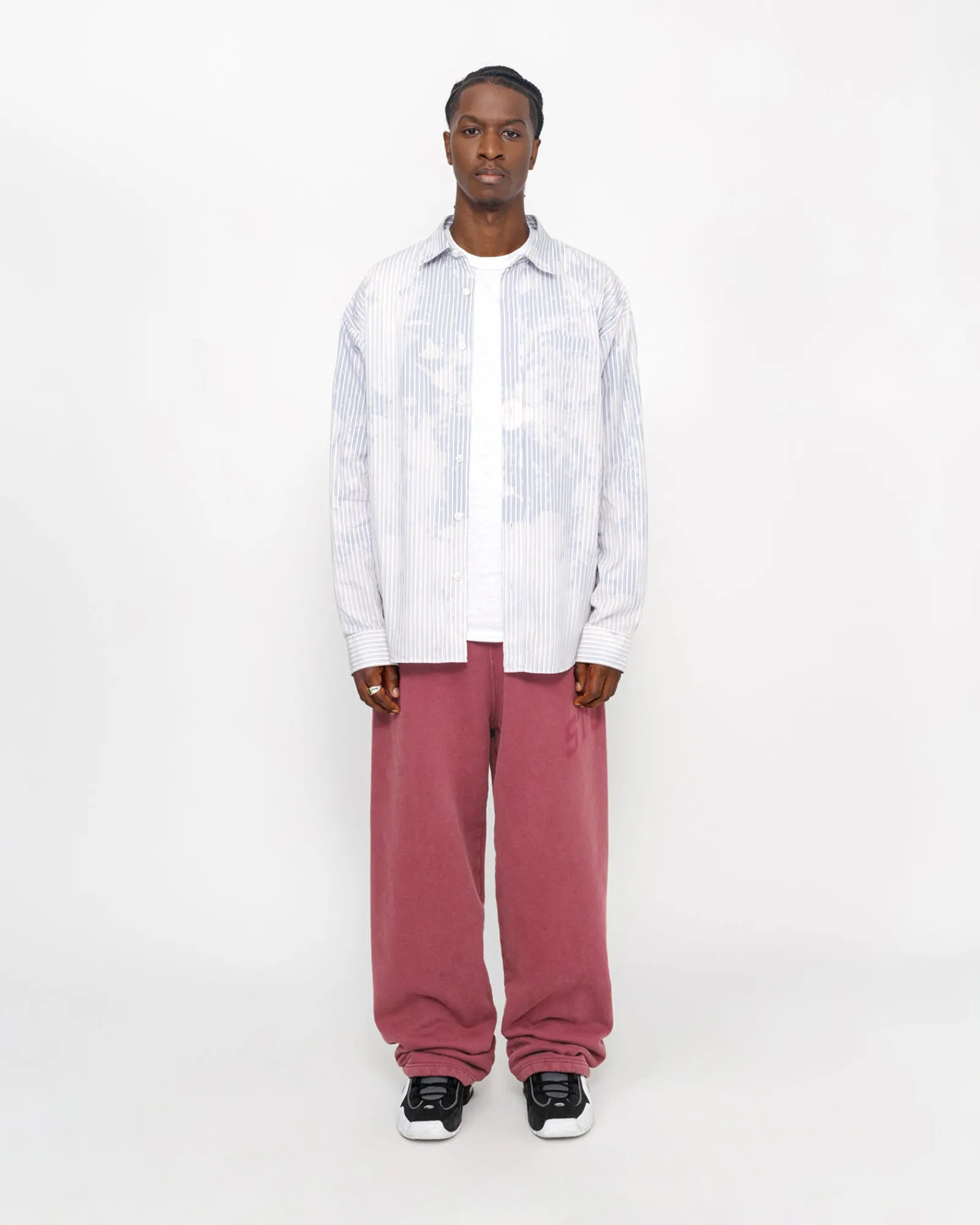 Pants>Stüssy FLEECE PANT FADED GRAPHIC Burgundy