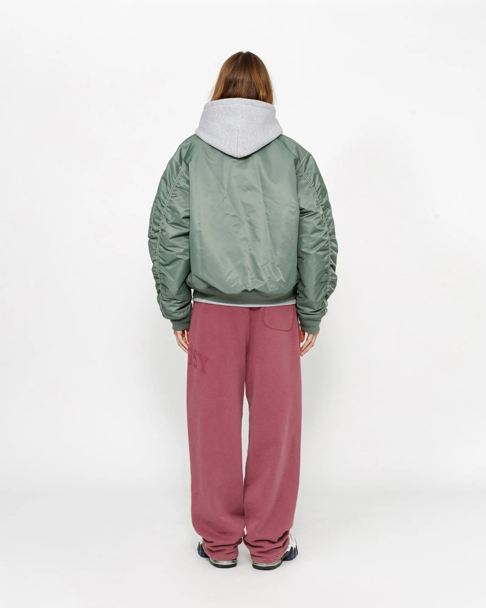 Pants>Stüssy FLEECE PANT FADED GRAPHIC Burgundy