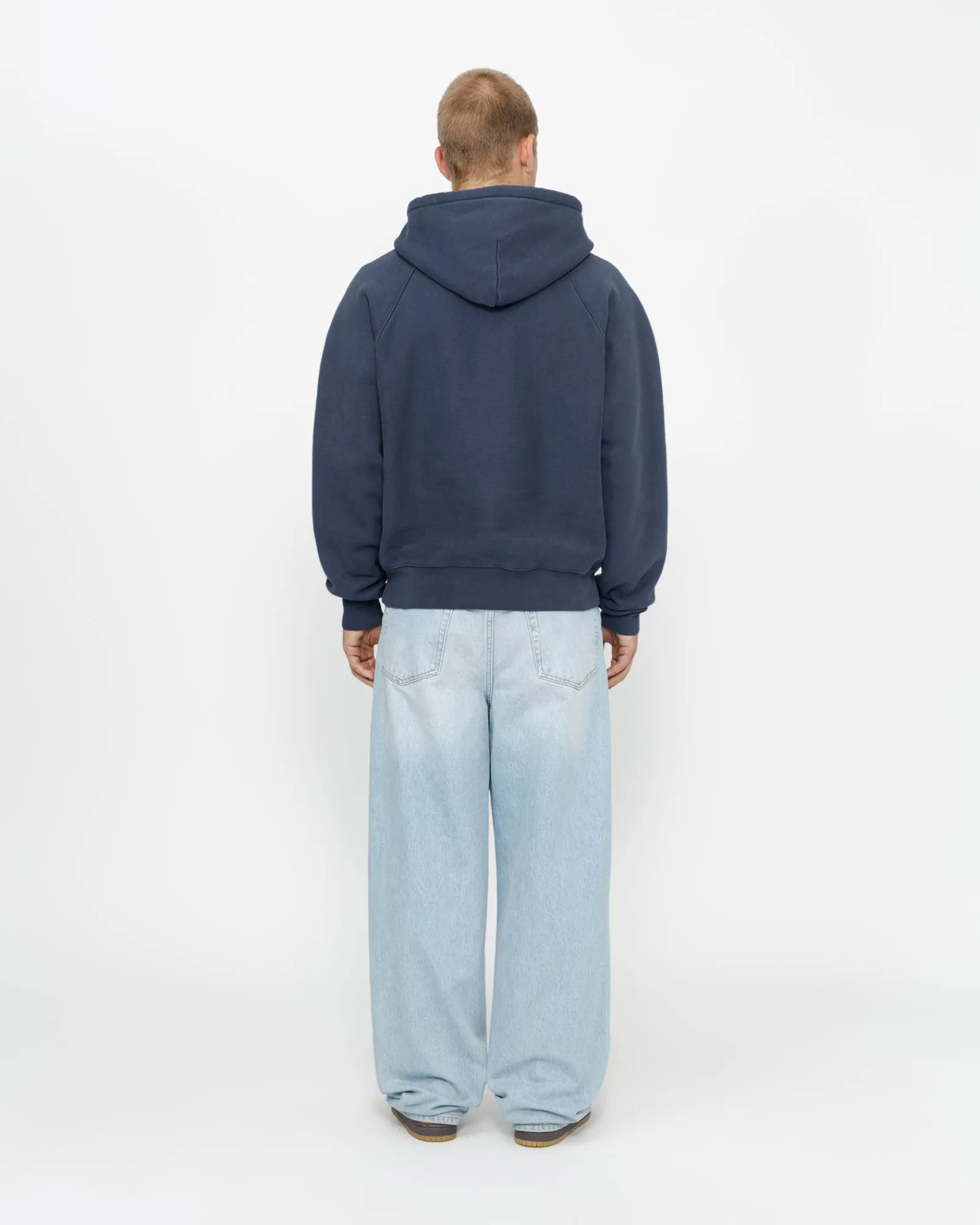 Hoodies>Stüssy FLEECE RAGLAN HOODIE Navy