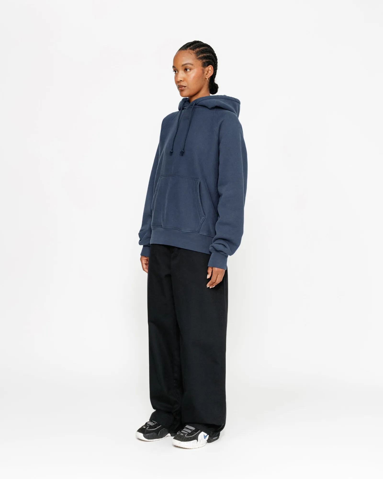 Hoodies>Stüssy FLEECE RAGLAN HOODIE Navy