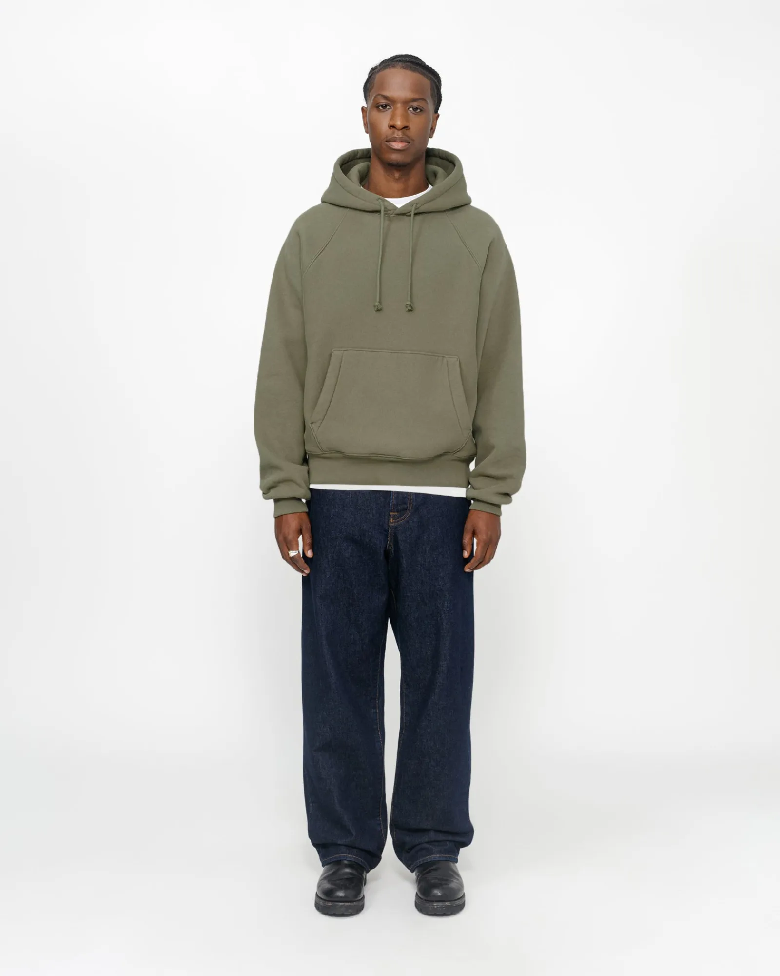 Hoodies>Stüssy FLEECE RAGLAN HOODIE Olive