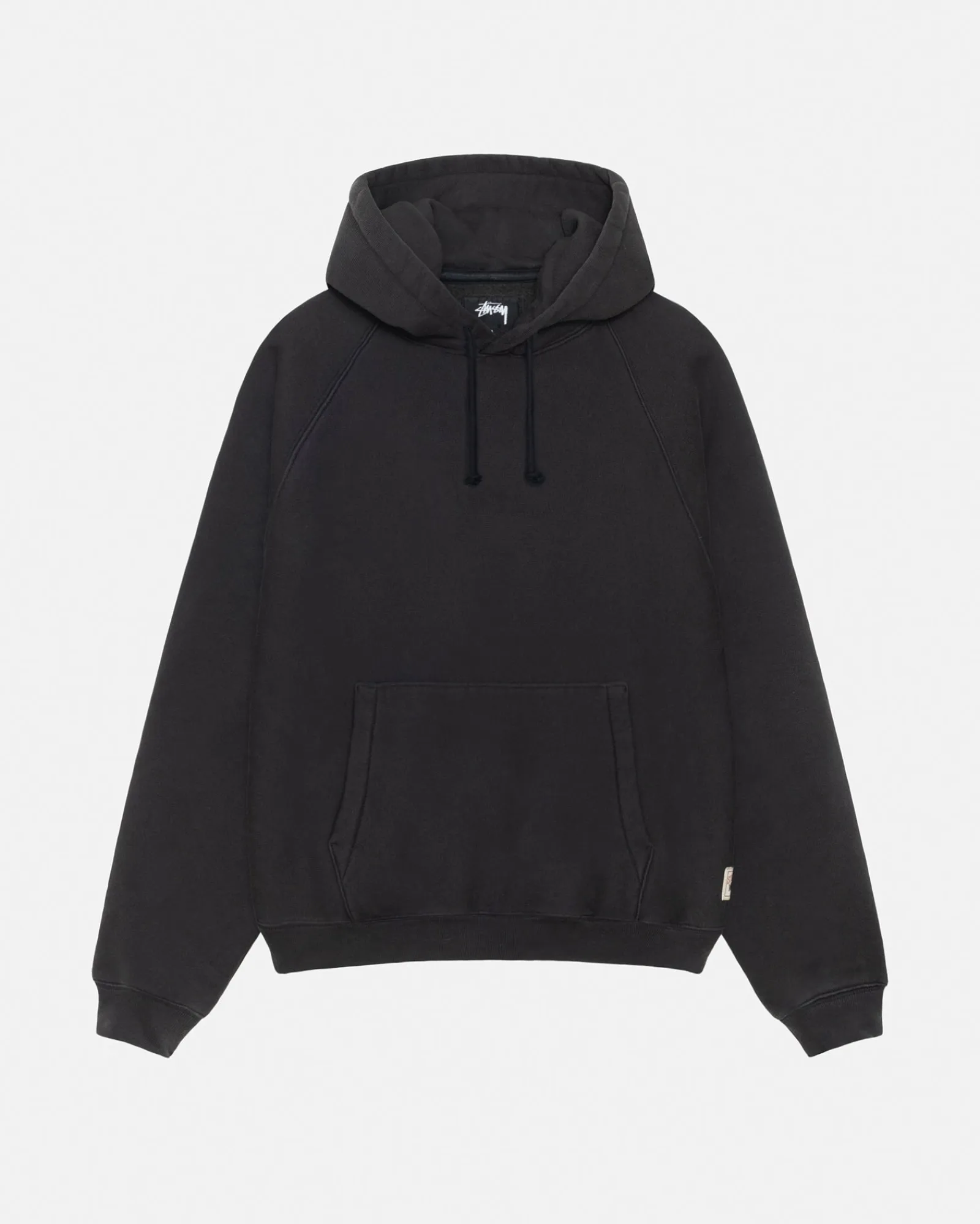 Hoodies>Stüssy FLEECE RAGLAN HOODIE Washed Black