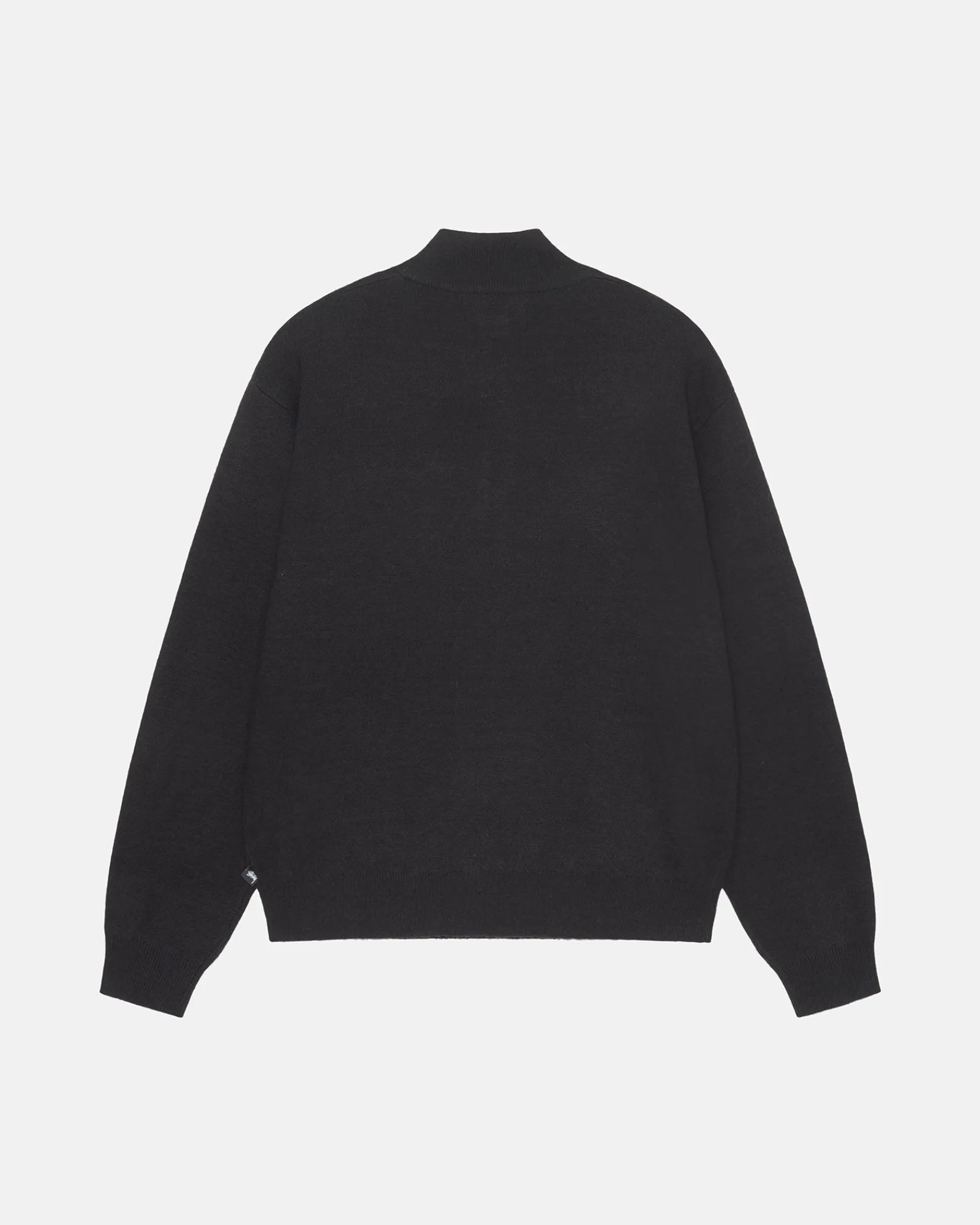 Knits>Stüssy HALF ZIP MOCK NECK SWEATER Black