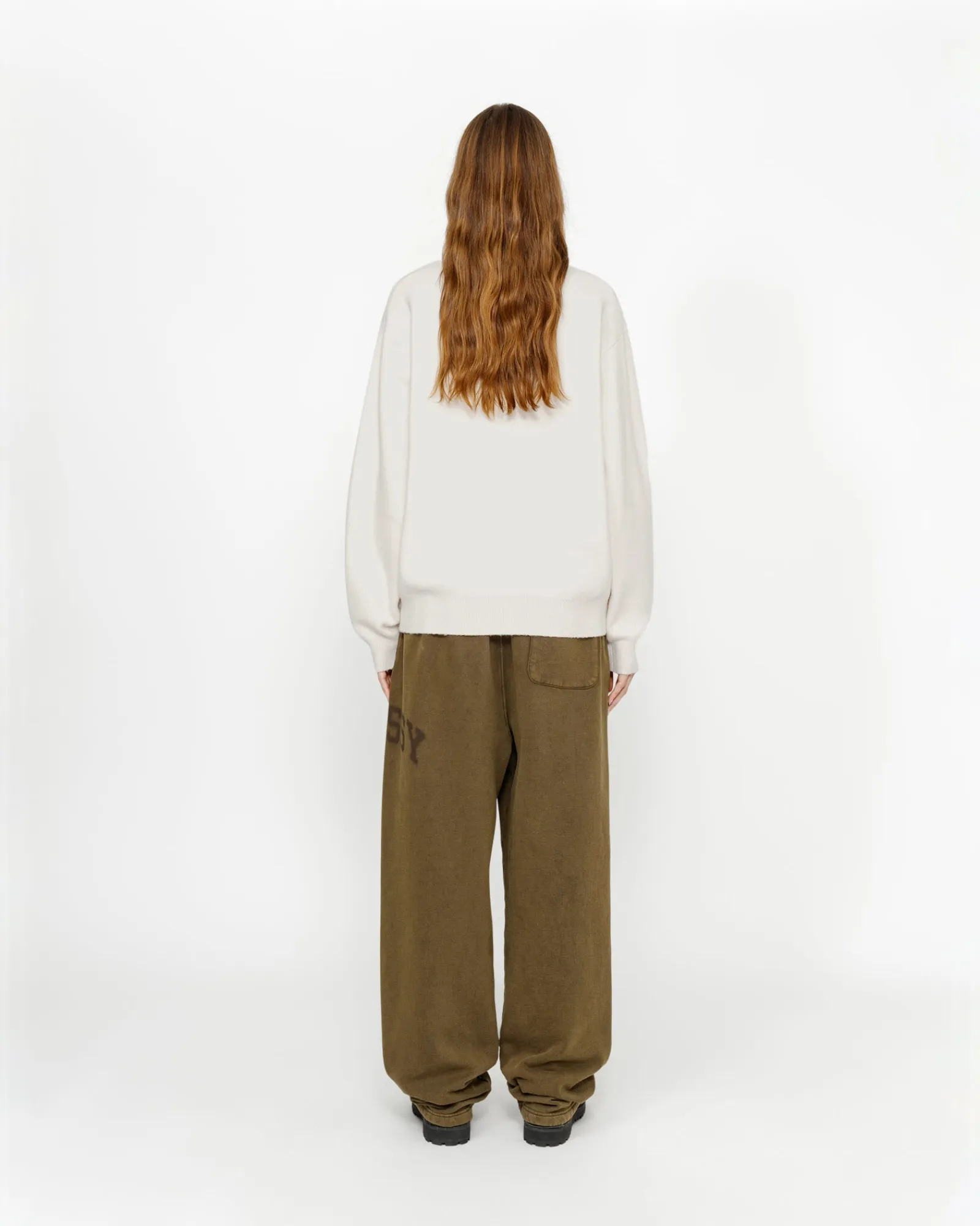 Knits>Stüssy HALF ZIP MOCK NECK SWEATER Ivory