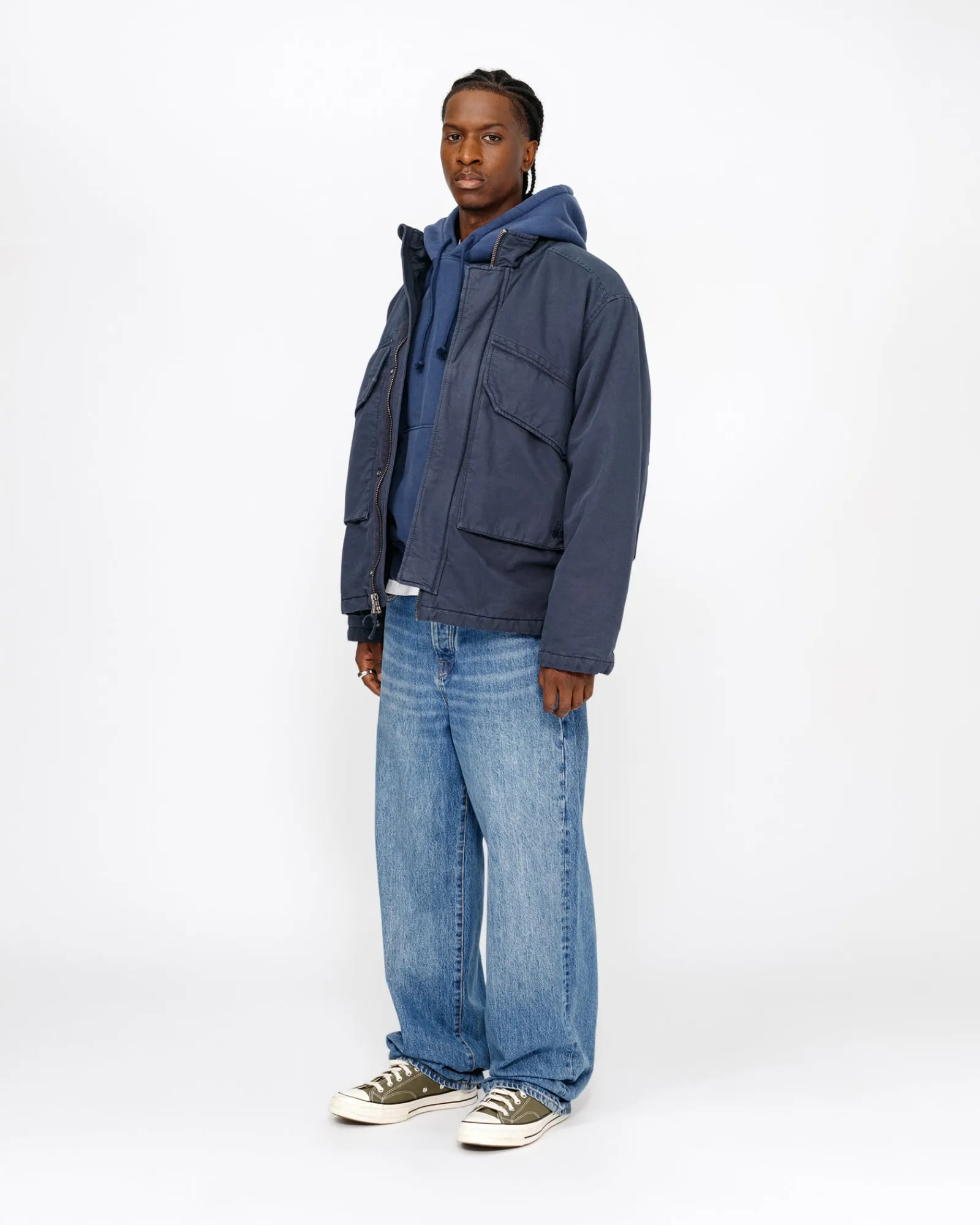 Outerwear>Stüssy INSULATED FIELD JACKET Navy