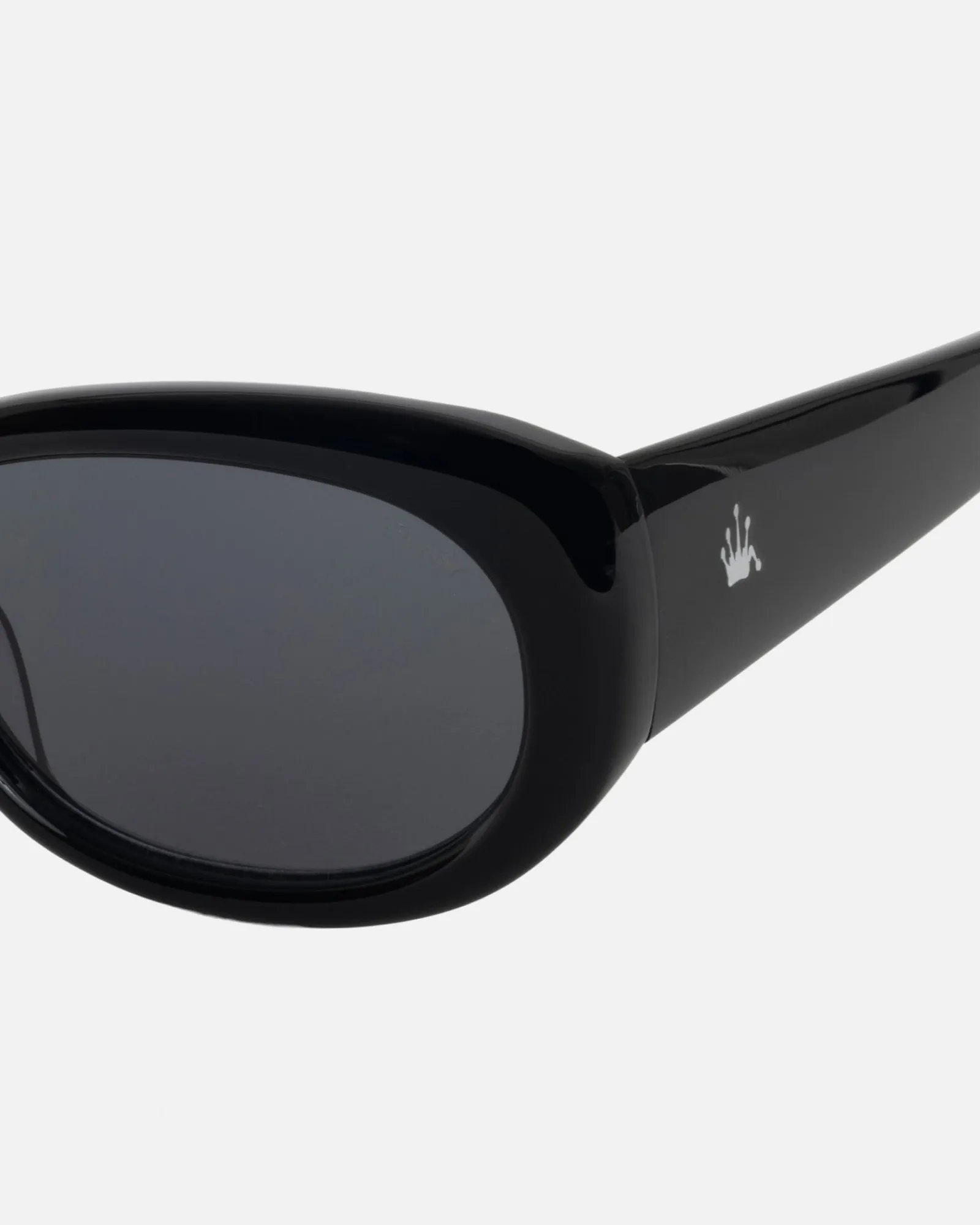 Accessories|Eyegear>Stüssy JUNE SUNGLASSES Black / Black Lens