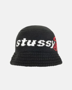 Headwear>Stüssy KNIT BUCKET HAT STUSSY SPORT Black