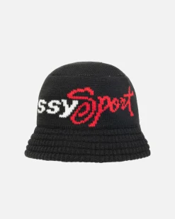 Headwear>Stüssy KNIT BUCKET HAT STUSSY SPORT Black