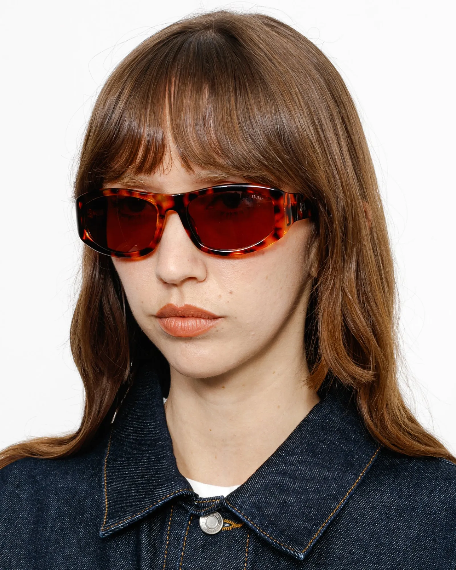 Accessories|Eyegear>Stüssy LANDON SUNGLASSES Garnet Tortoise/Berry Lens