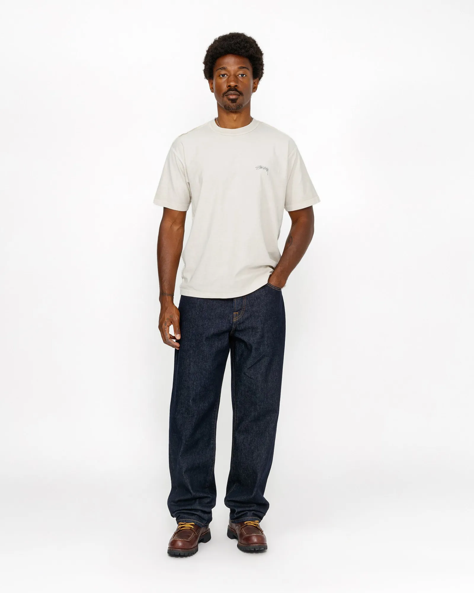 Tees>Stüssy LAZY TEE Bone