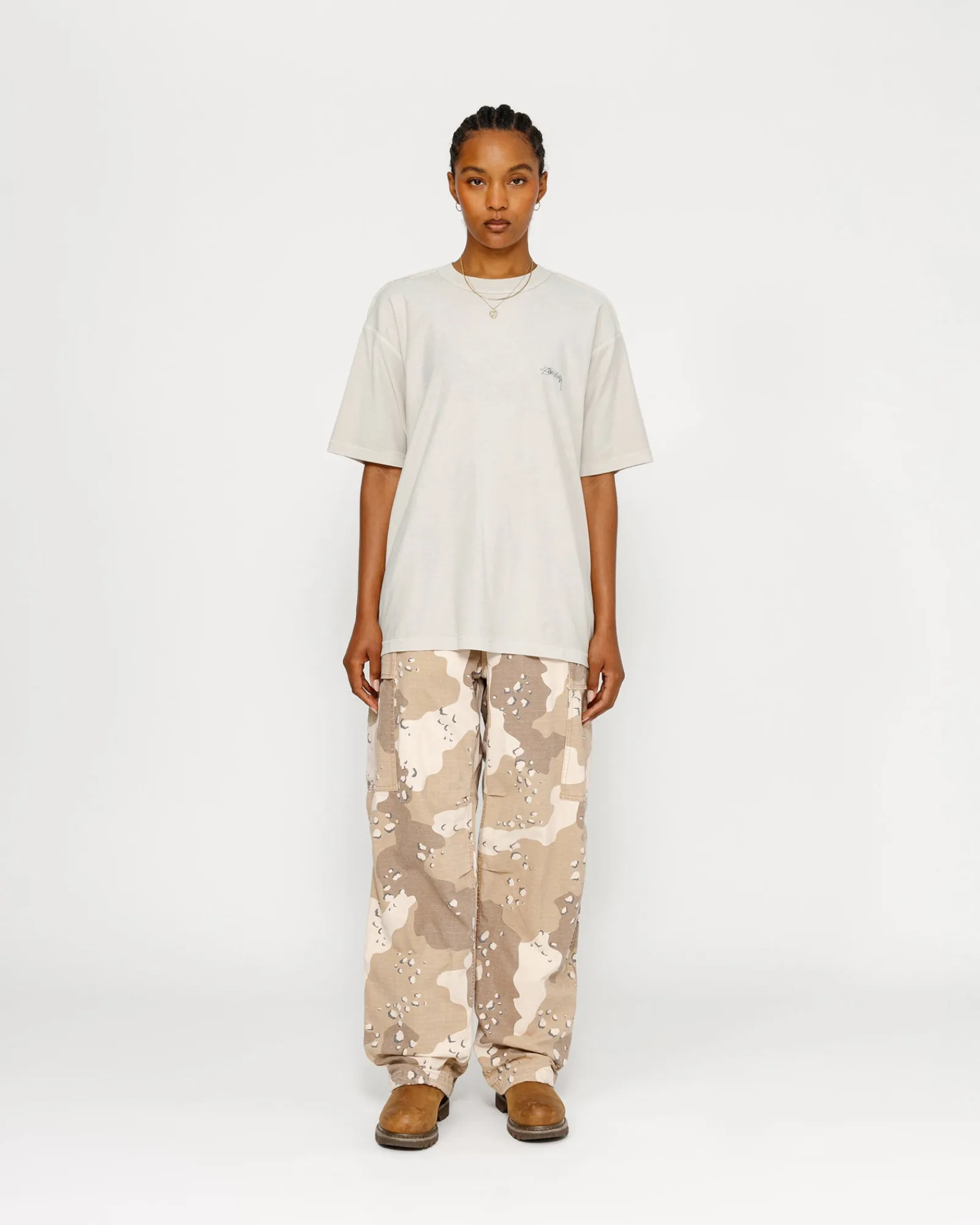 Tees>Stüssy LAZY TEE Bone