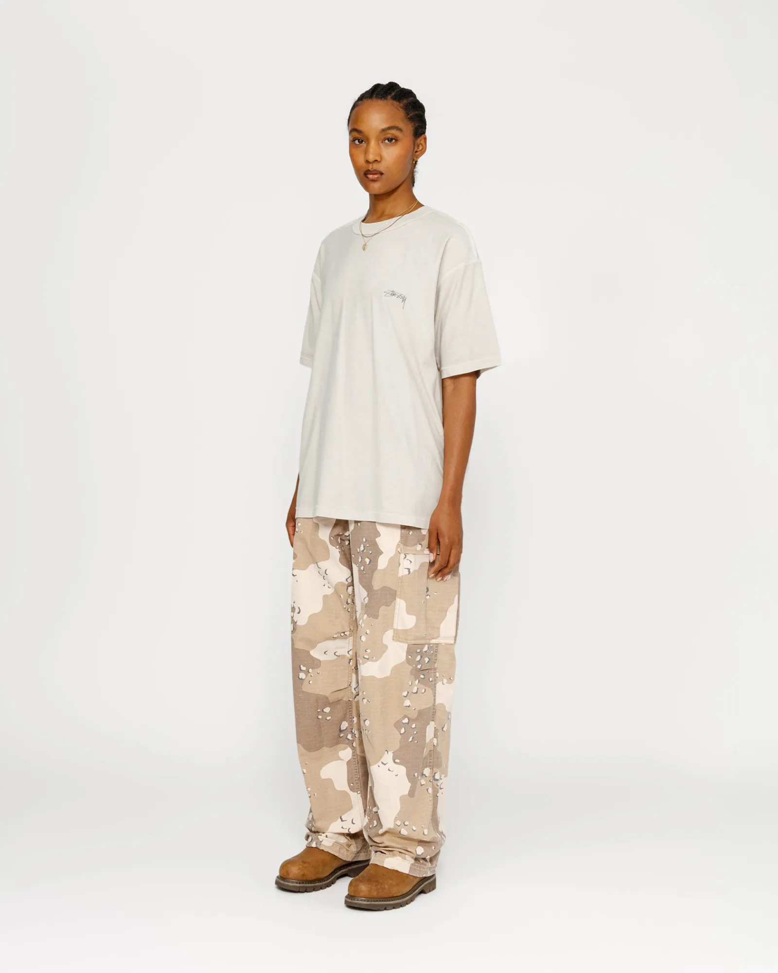 Tees>Stüssy LAZY TEE Bone