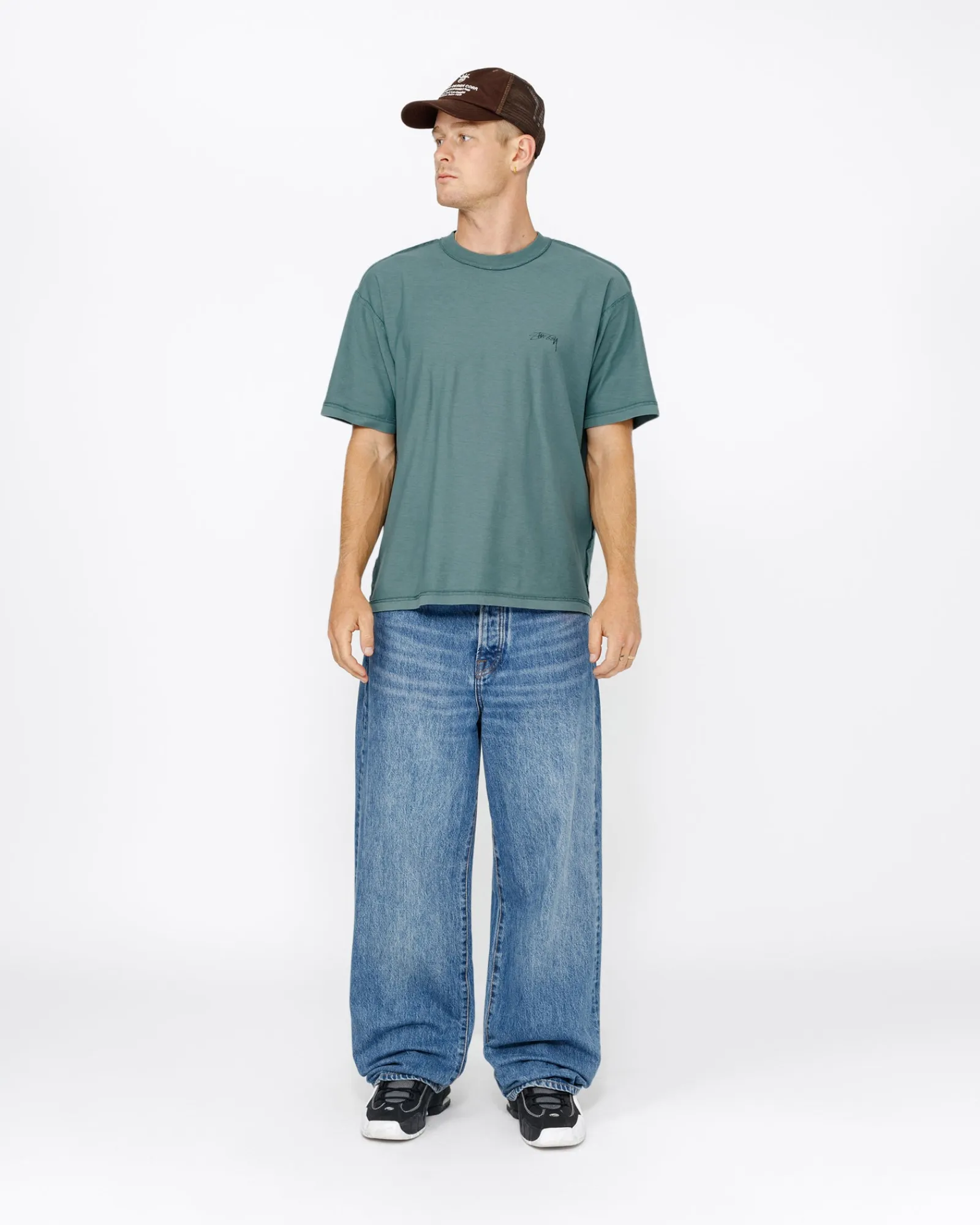 Tees>Stüssy LAZY TEE Deep Teal
