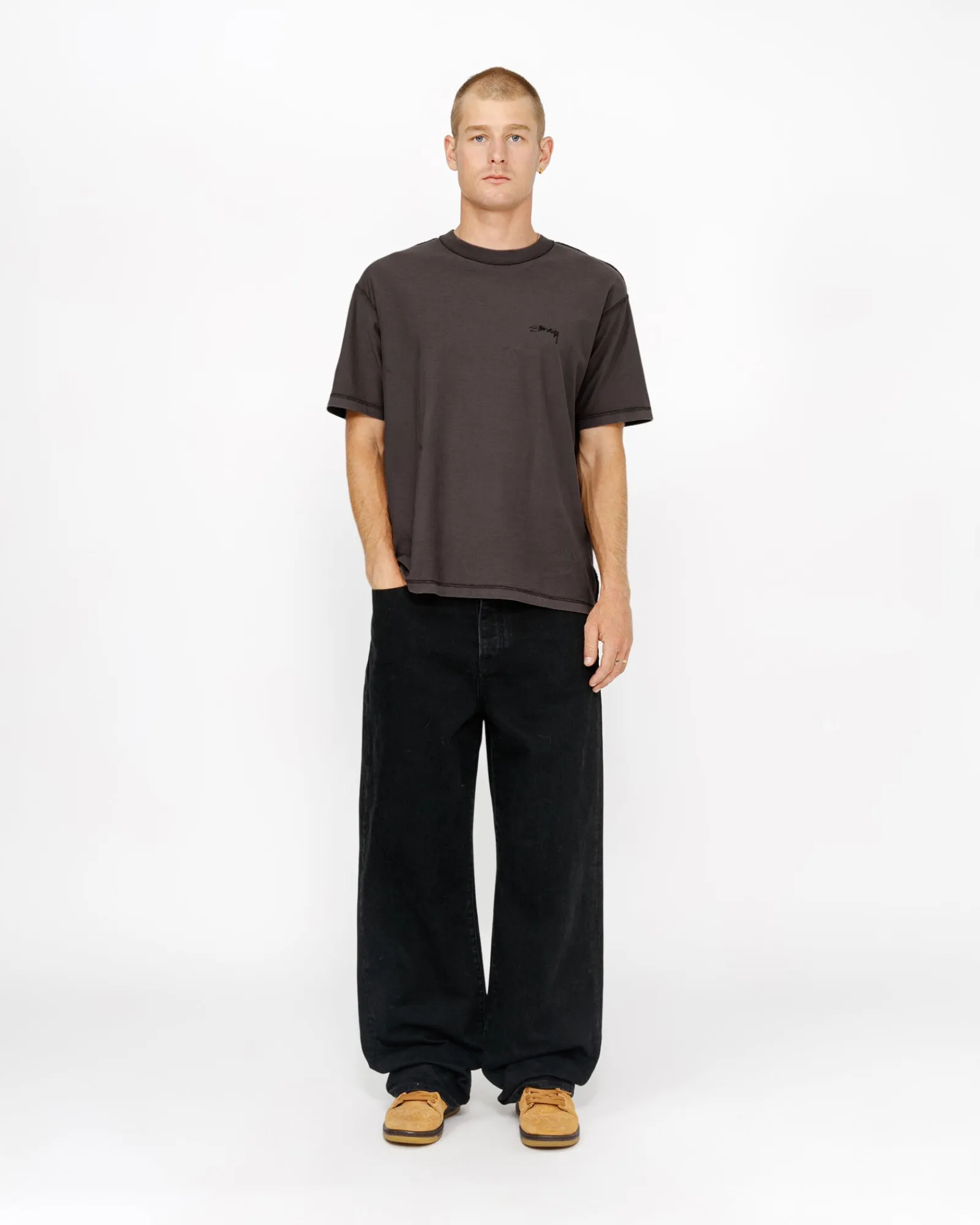 Tees>Stüssy LAZY TEE Faded Black