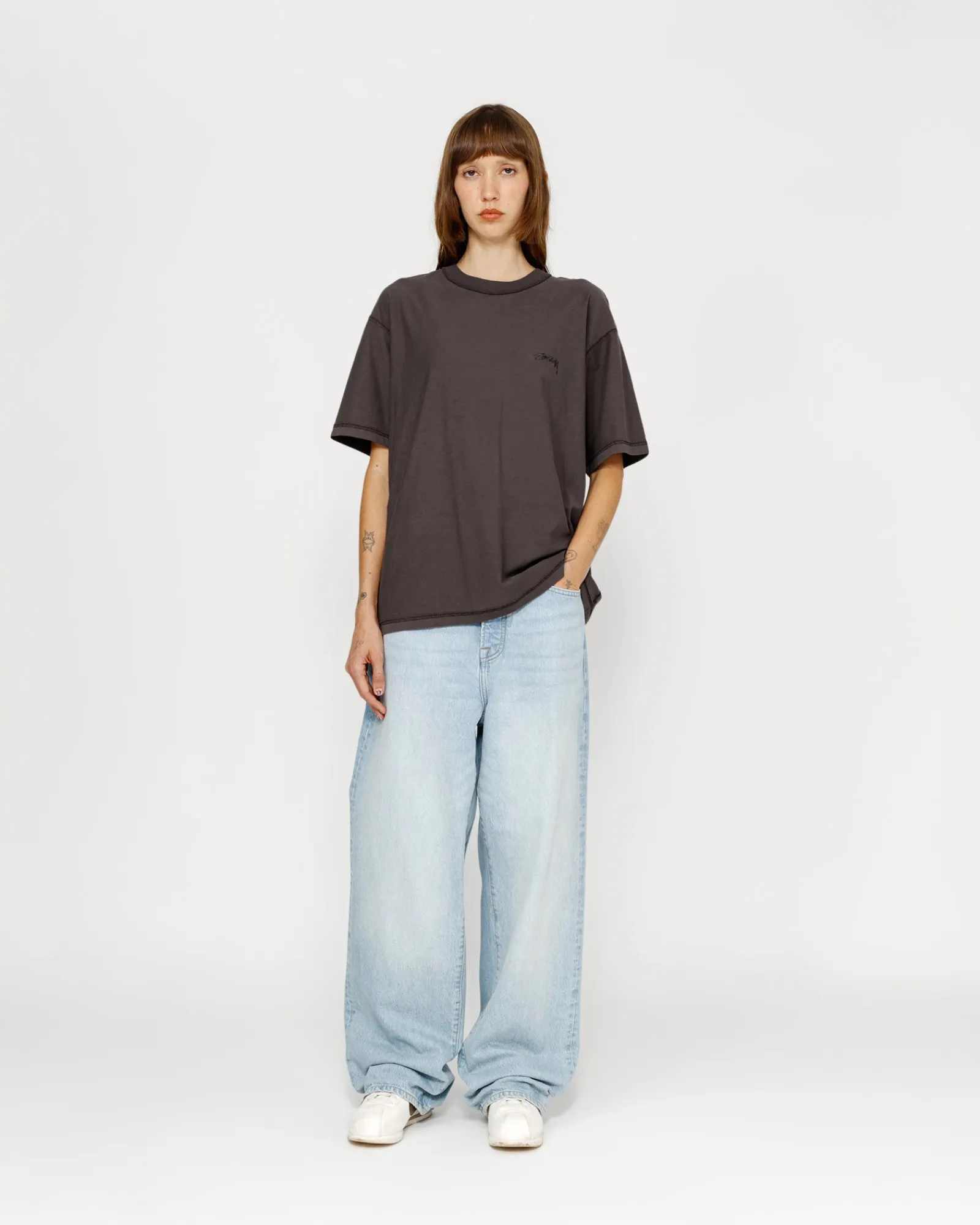 Tees>Stüssy LAZY TEE Faded Black