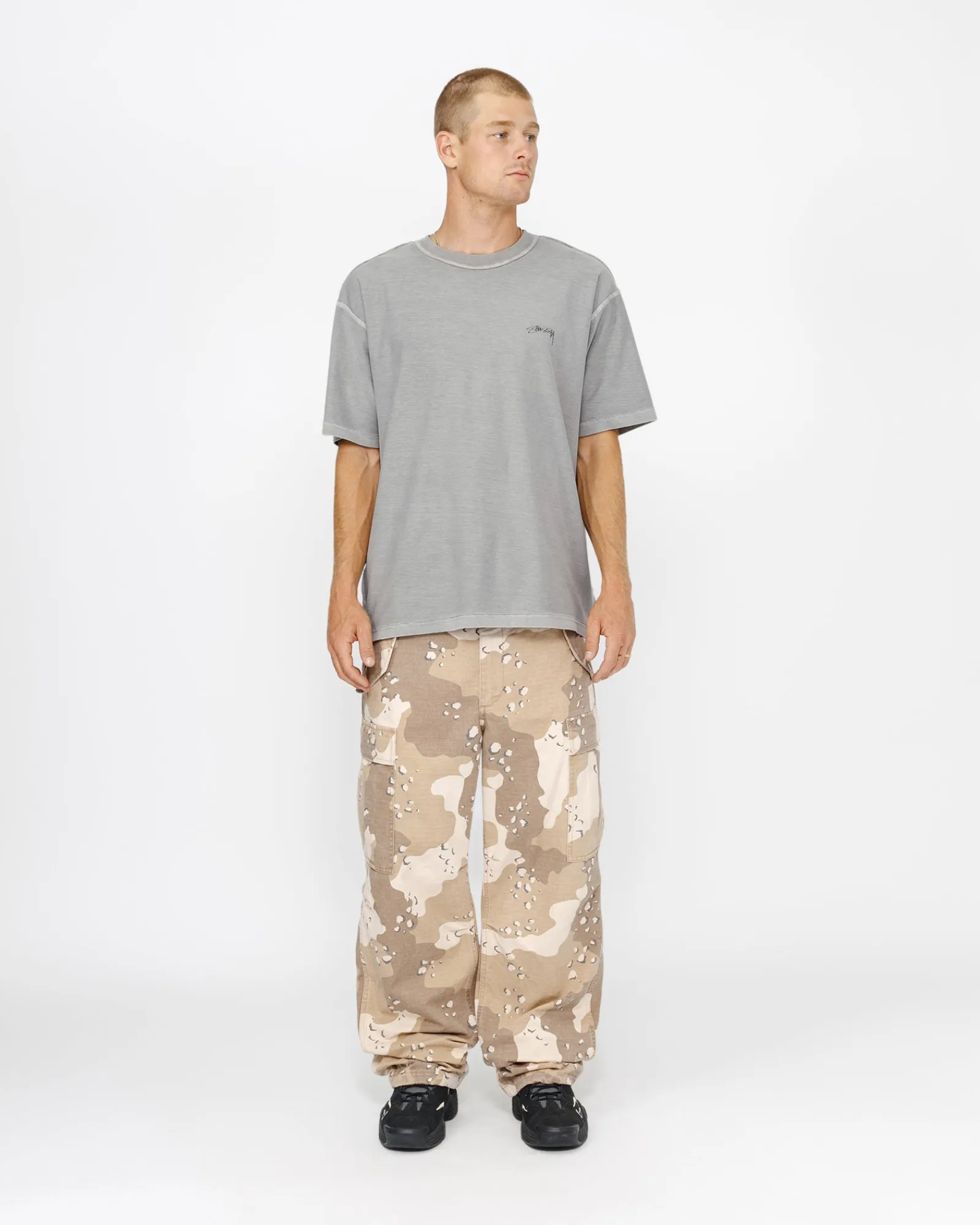 Tees>Stüssy LAZY TEE Grey