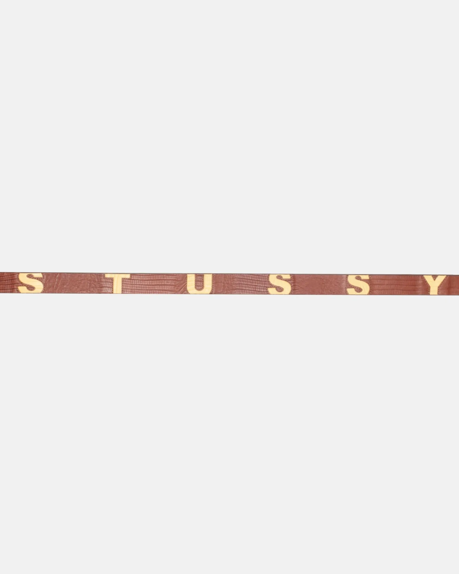 Accessories>Stüssy LIZARD TEXTURE UNDERLAY BELT Cognac