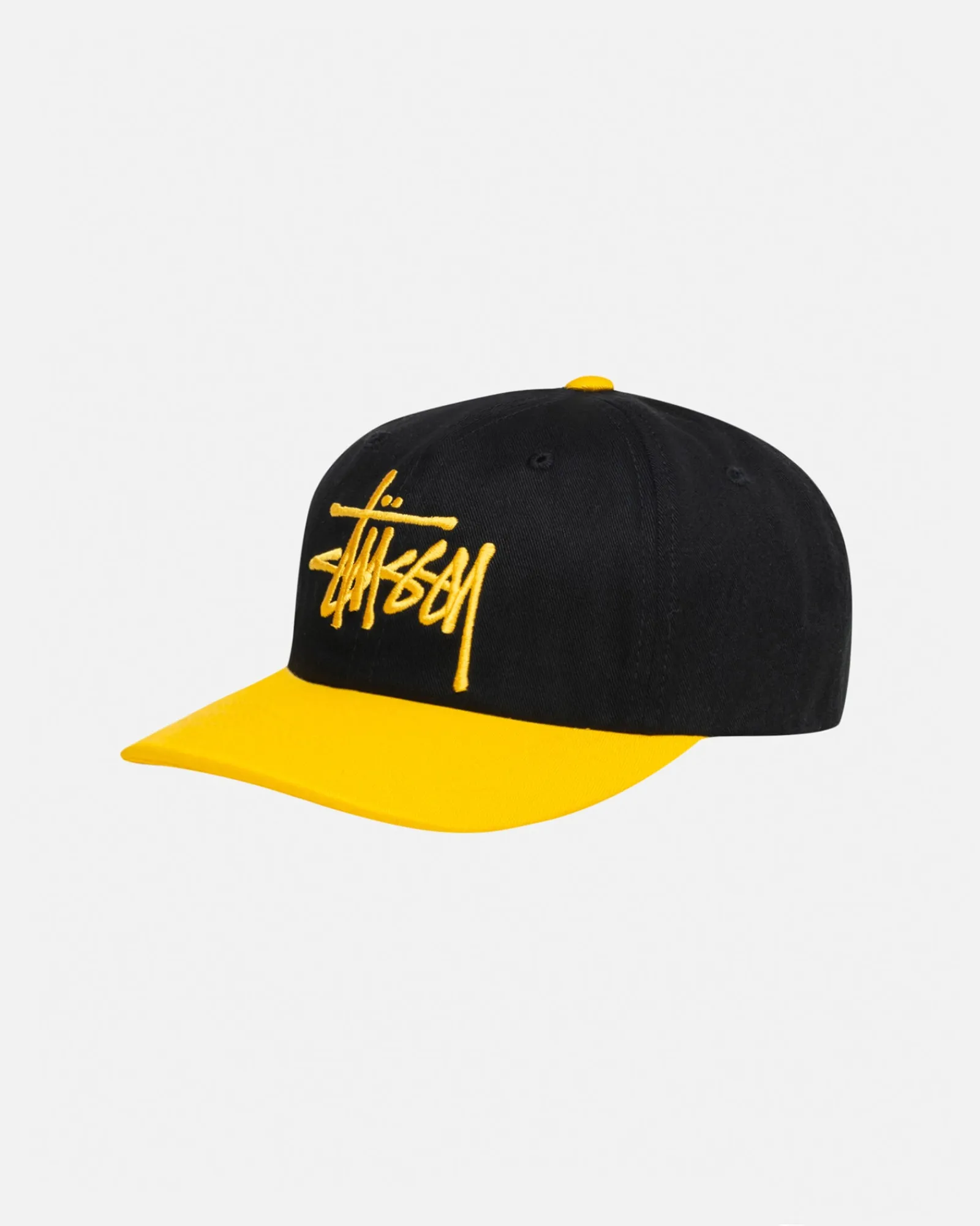 Headwear>Stüssy LOW PROFILE BIG BASIC SNAPBACK Black/Gold