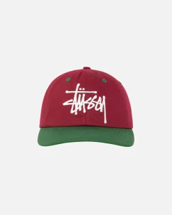 Headwear>Stüssy LOW PROFILE BIG BASIC SNAPBACK Maroon