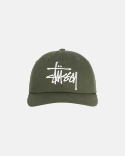 Headwear>Stüssy LOW PROFILE BIG BASIC SNAPBACK Moss