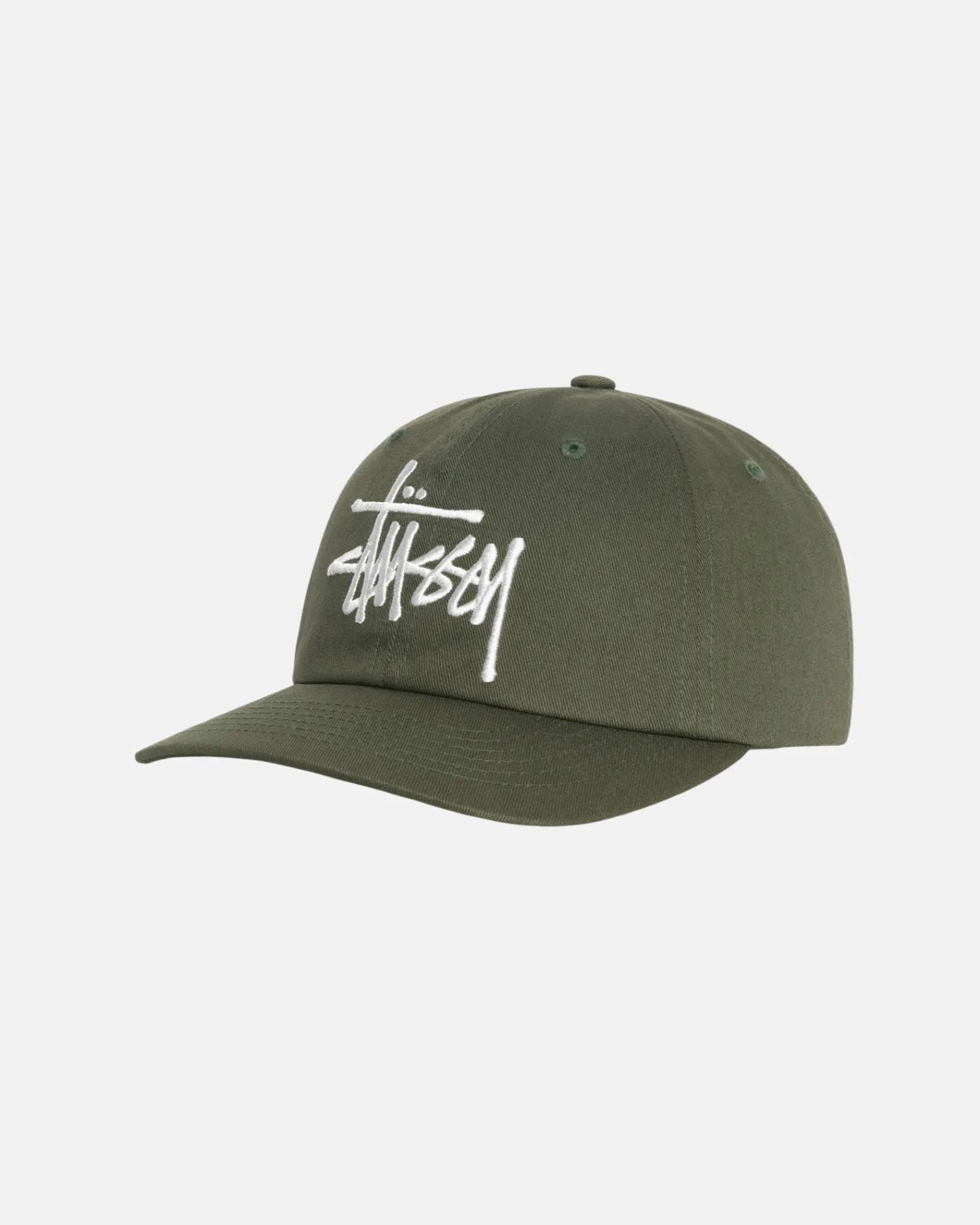 Headwear>Stüssy LOW PROFILE BIG BASIC SNAPBACK Moss