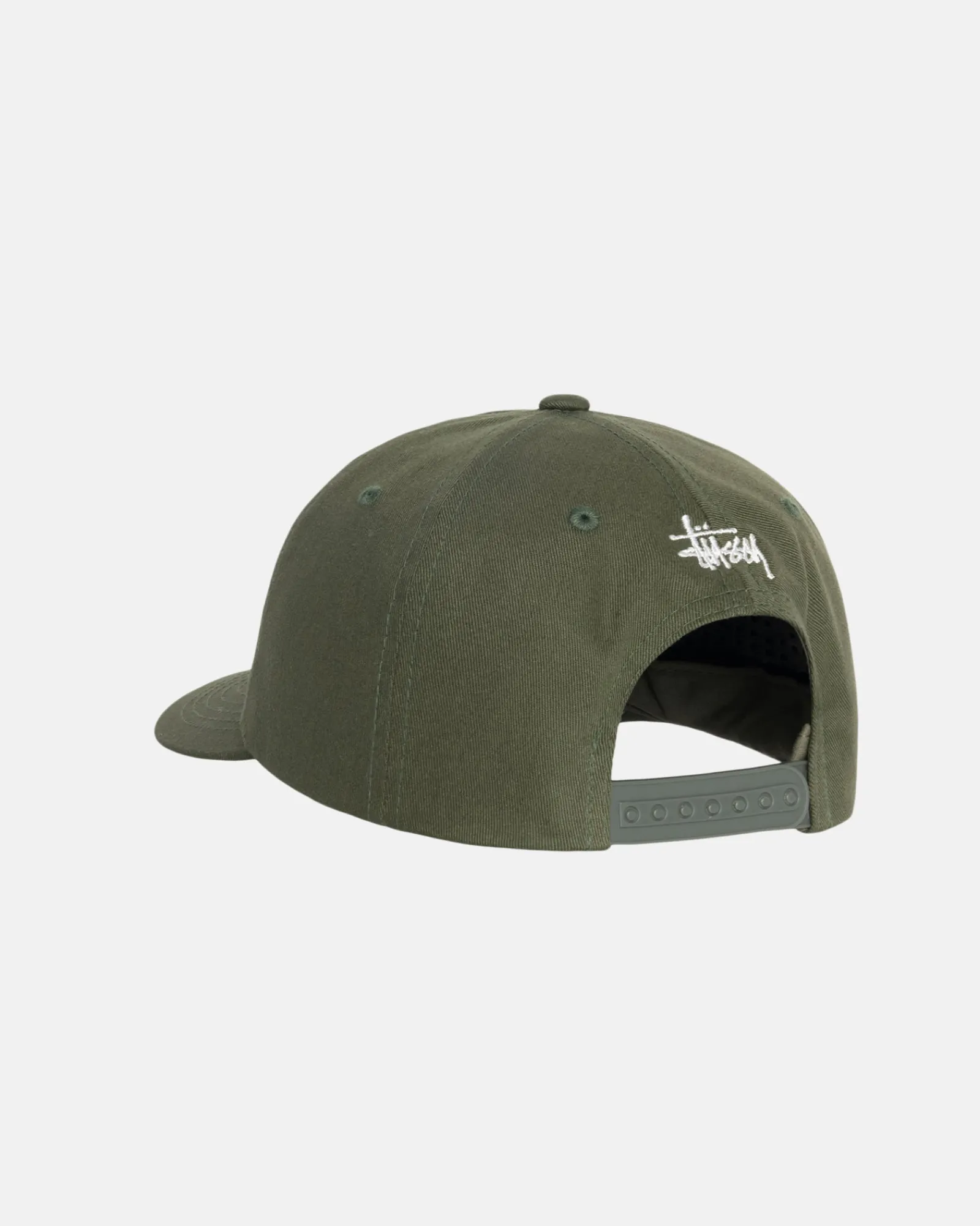 Headwear>Stüssy LOW PROFILE BIG BASIC SNAPBACK Moss