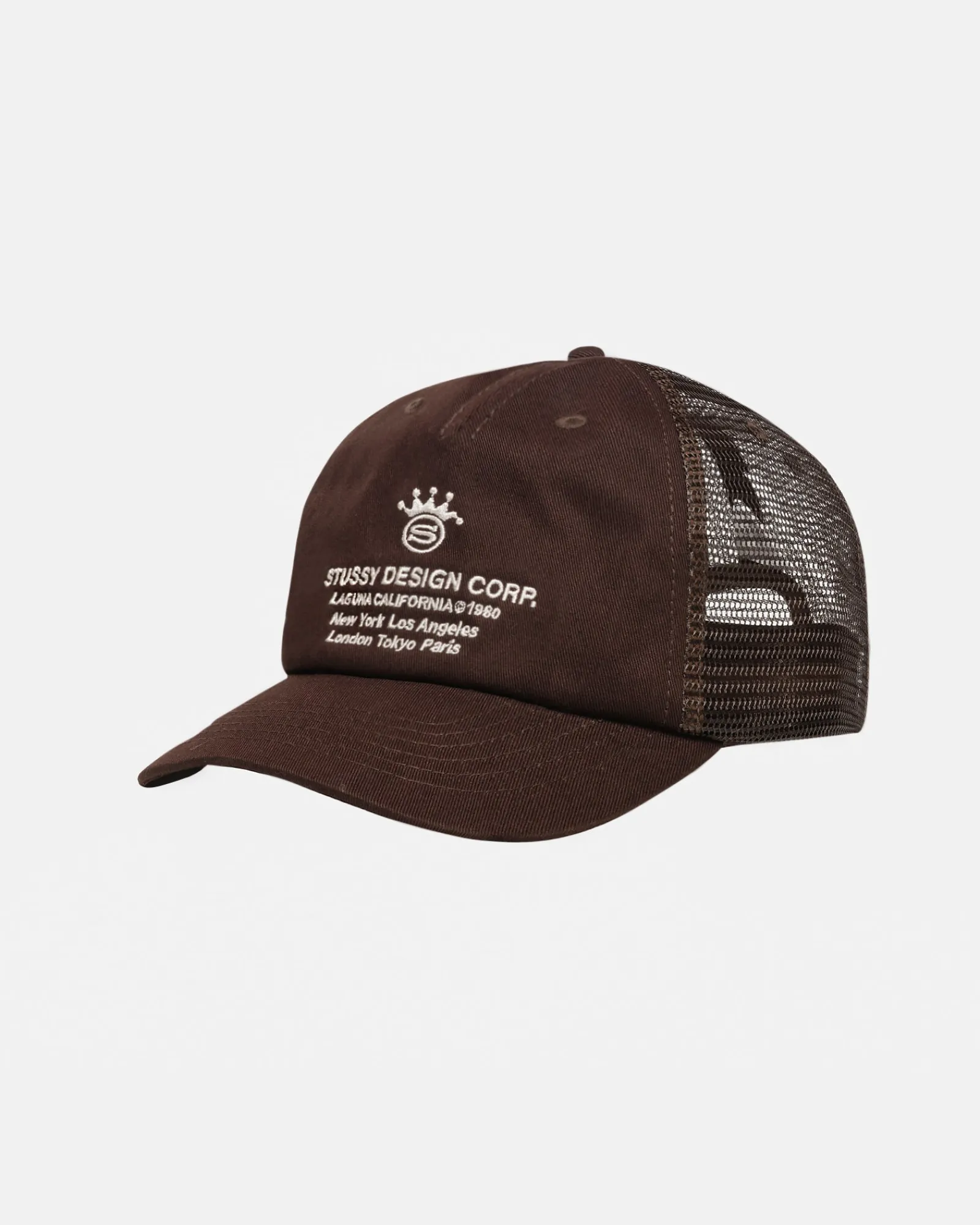 Headwear>Stüssy LOW PROFILE DESIGN CORP TRUCKER SNAPBACK Brown