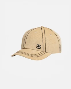 Headwear>Stüssy LOW PROFILE SS-LINK STITCHED STRAPBACK Cream