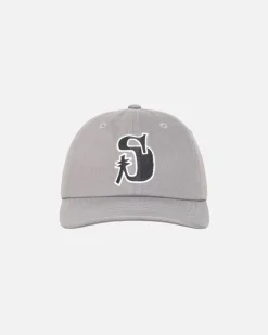 Headwear>Stüssy LOW PROFILE VINTAGE S SNAPBACK Grey